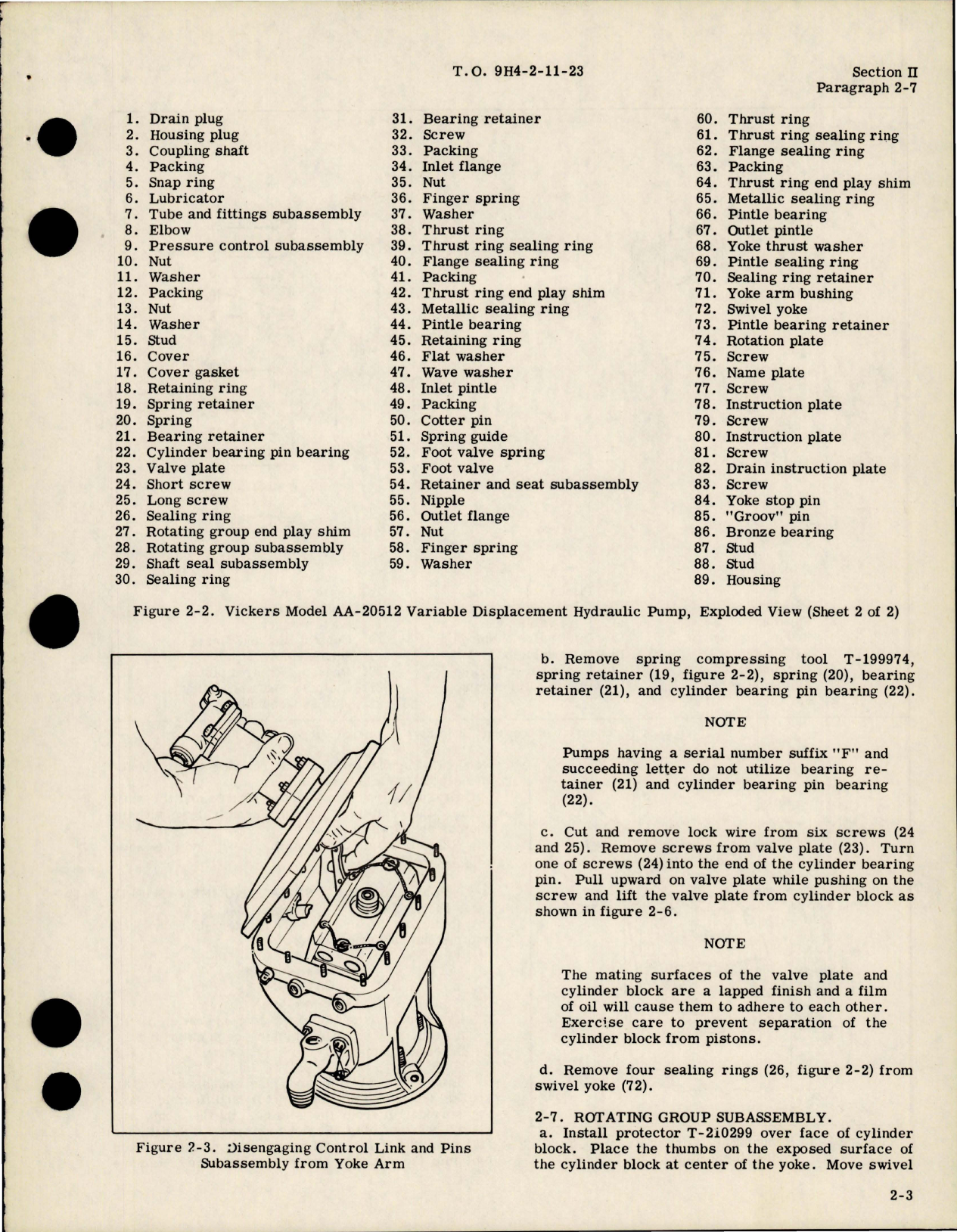 Sample page 9 from AirCorps Library document: Overhaul Instructions for Variable Displacement Hydraulic Pump - AA-20510 Series 