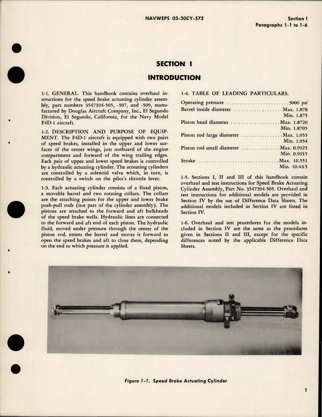 Sample page 5 from AirCorps Library document: Overhaul Instructions for Speed Brake Actuating Cylinder - Parts 3547394-505, 3547394-507, 3547394-509 