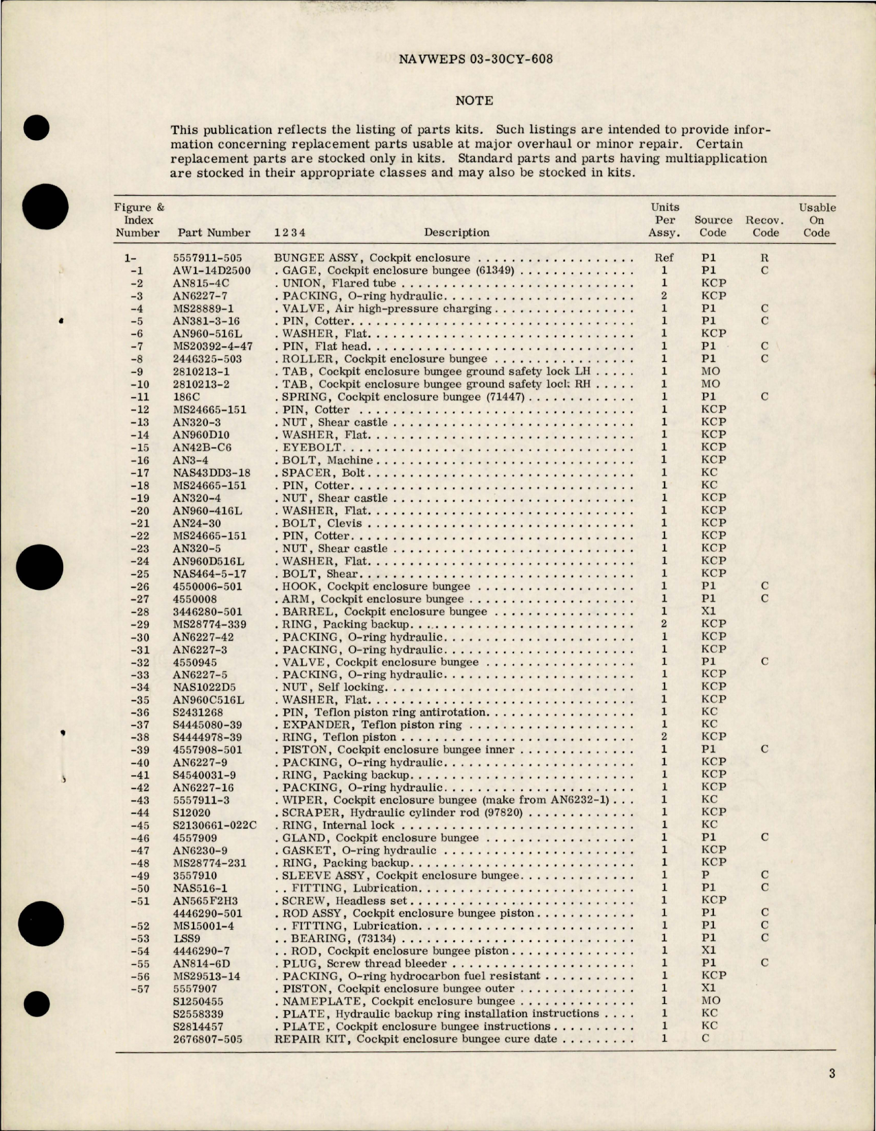 Sample page 5 from AirCorps Library document: Overhaul Instructions with Parts for Bungee Assembly Cockpit Enclosure - Parts 5557911-505, 5817503-1, 5817056-1