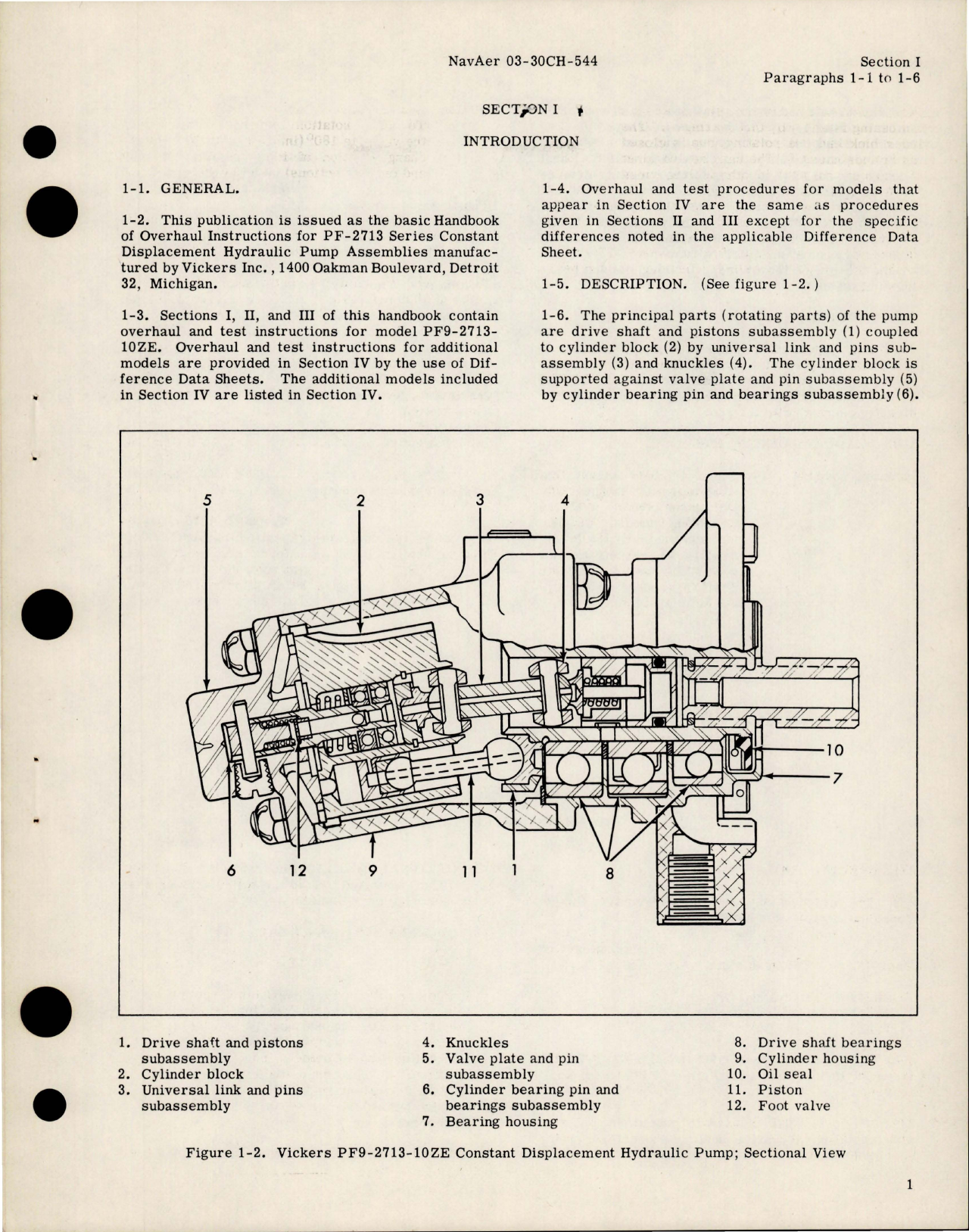 Sample page 5 from AirCorps Library document: Overhaul Instructions for Constant Displacement Hydraulic Pump Assemblies - PF-2713 Series 