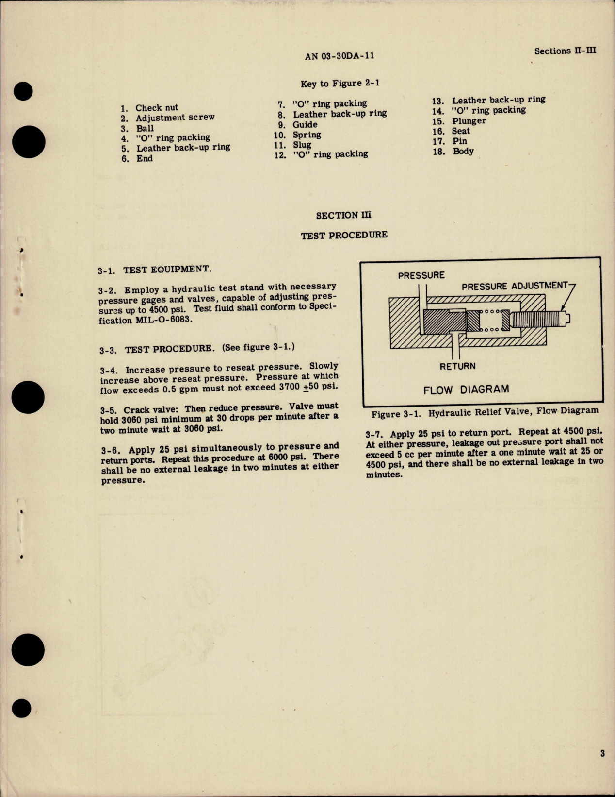 Sample page 5 from AirCorps Library document: Overhaul Instructions for Hydraulic Relief Valve - Model MOR-6-03 
