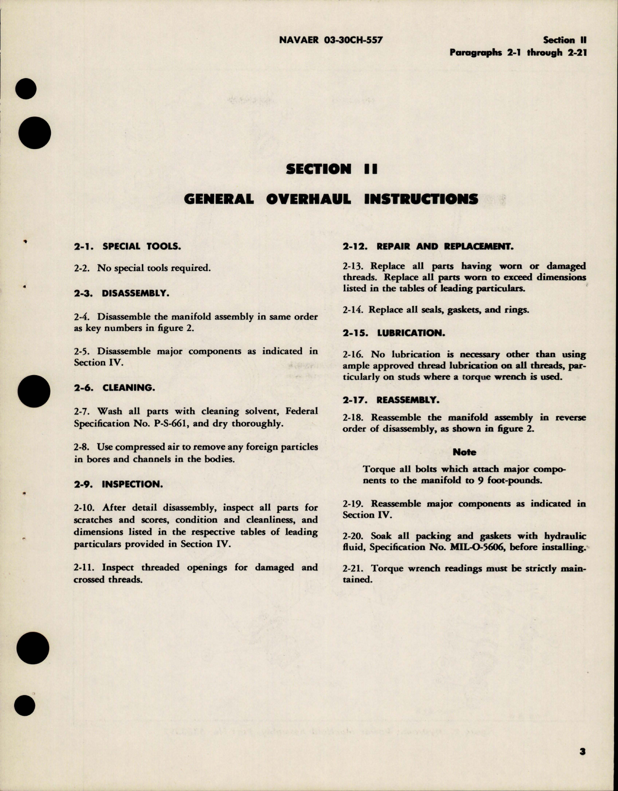 Sample page 7 from AirCorps Library document: Overhaul Instructions for Hydraulic Power Manifold Assembly - Part 5333392 