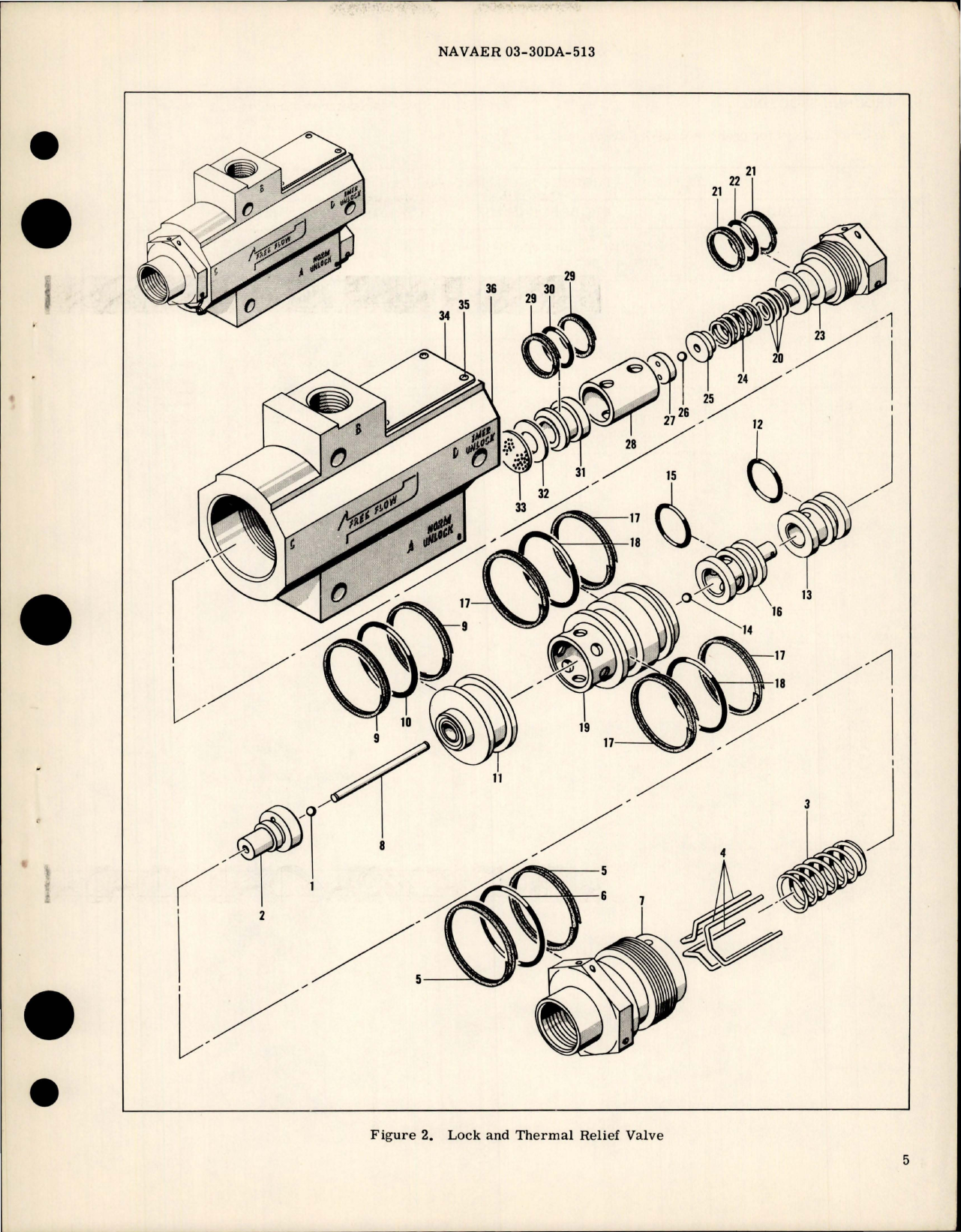 Sample page 5 from AirCorps Library document: Overhaul Instructions with Parts Breakdown for Lock and Thermal Relief Valve - Part 14800