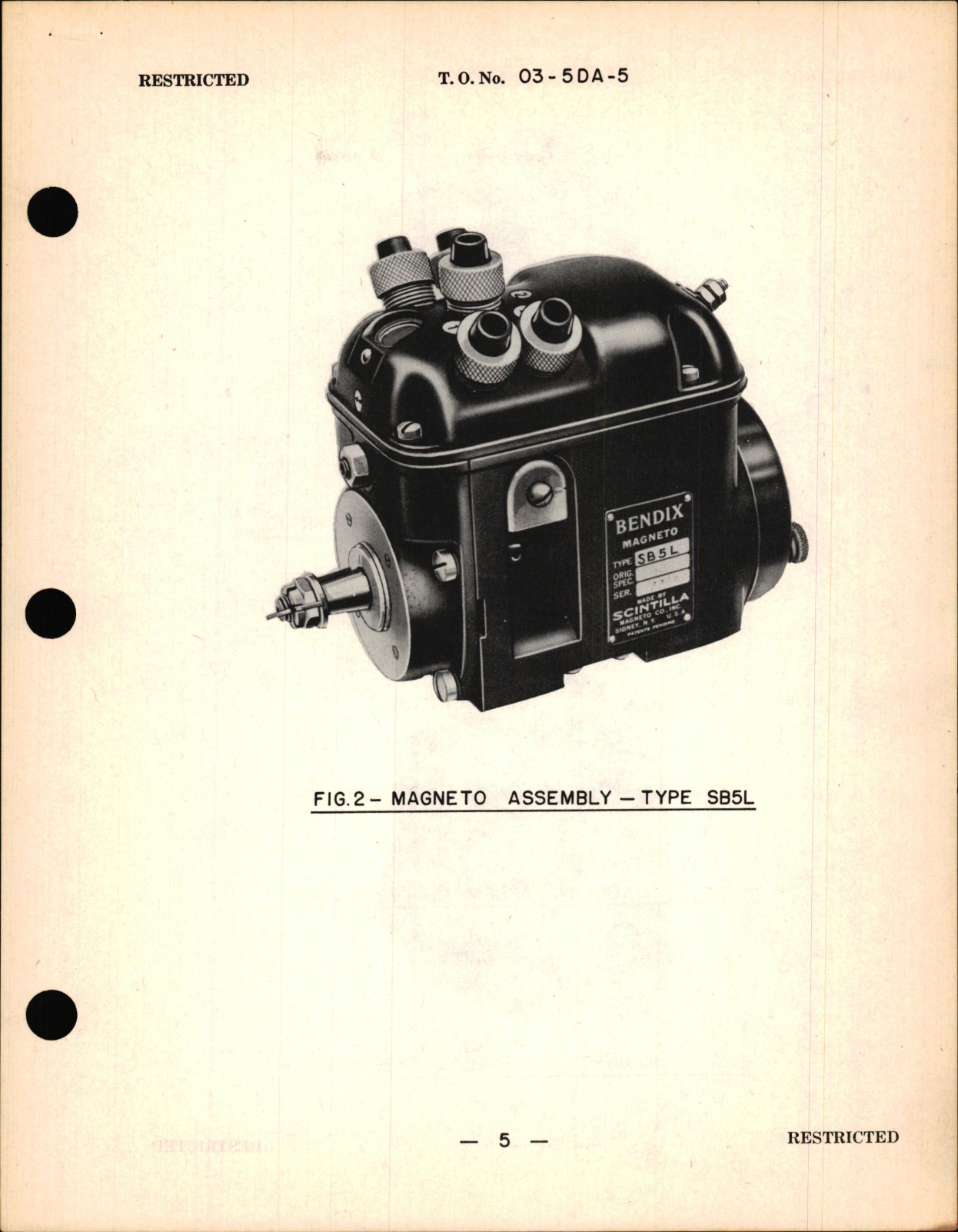 Sample page 7 from AirCorps Library document: Instructions with Parts Catalog for Type SB5L, SB5R, SB6R, & SF4L Aircraft Magnetos 