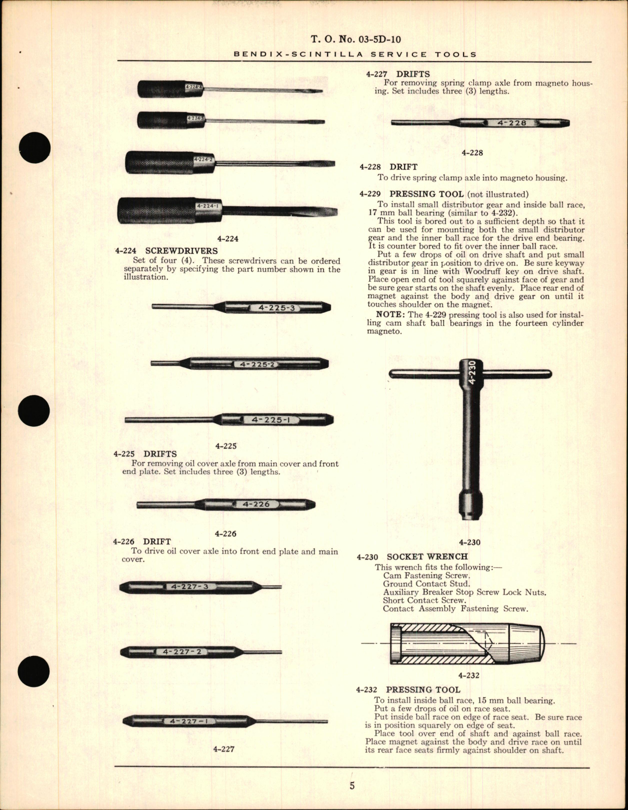 Sample page 7 from AirCorps Library document: Overhaul Tool Catalog for Scintilla Magnetos