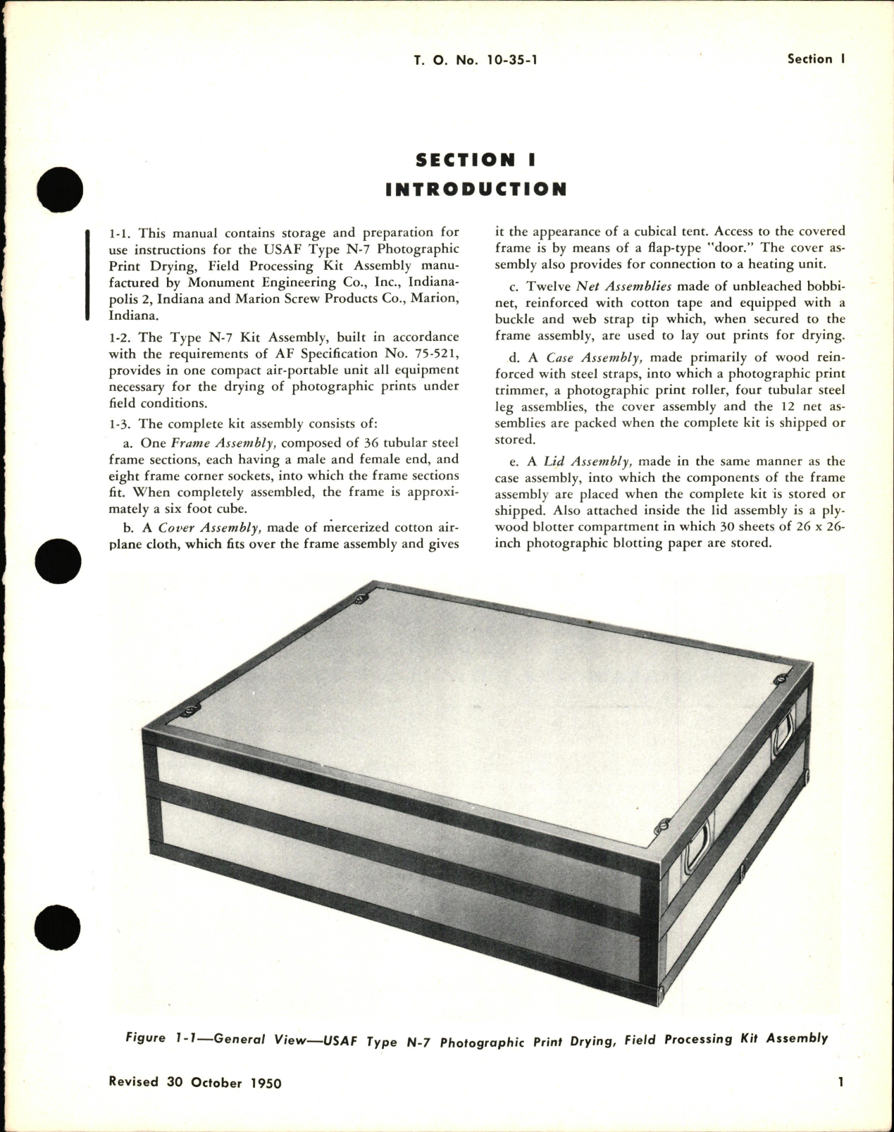 Sample page 5 from AirCorps Library document: Operation & Service Instructions for USAF Type N-7 Photographic Print Drying Field Processing Kit