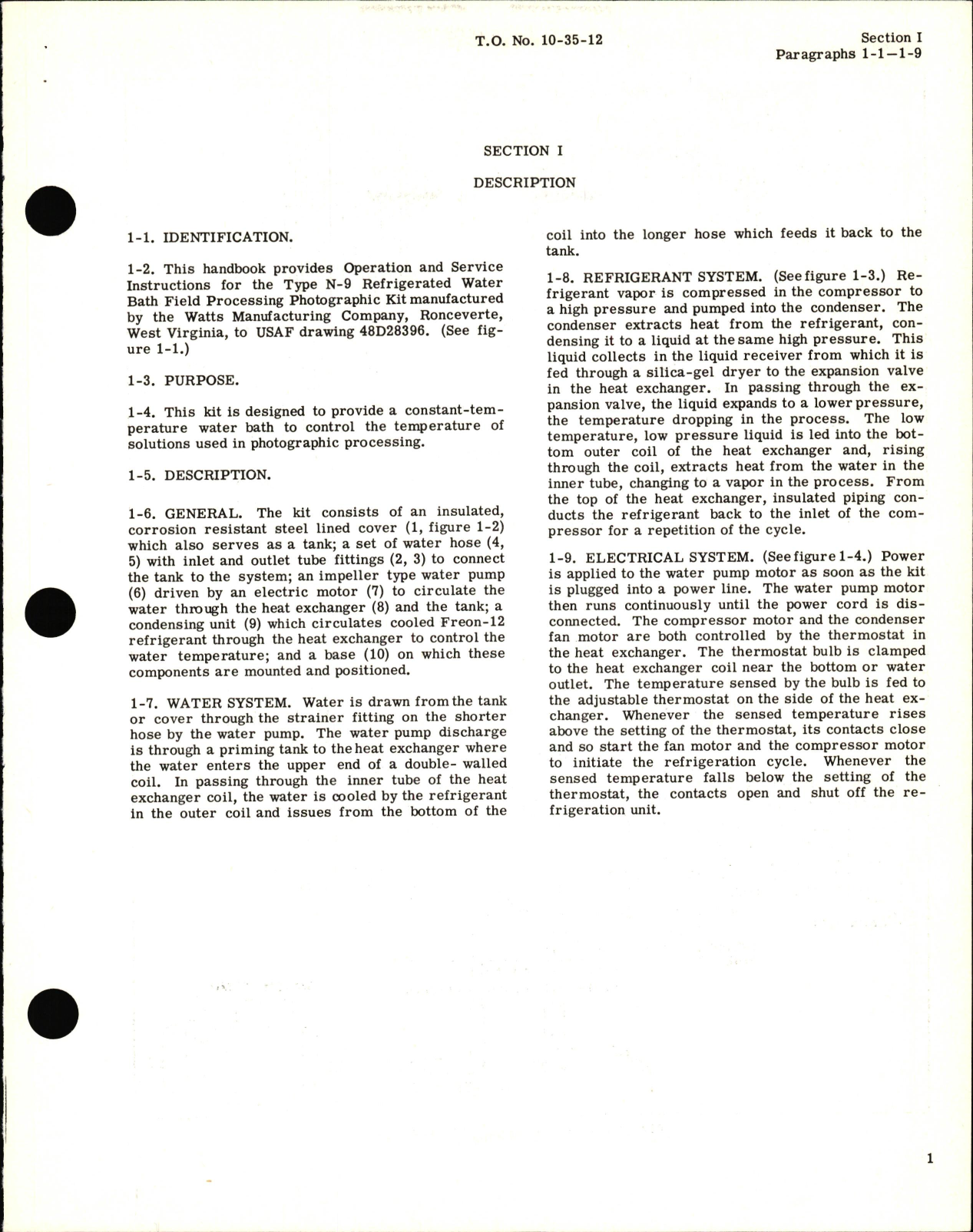 Sample page 5 from AirCorps Library document: Operation & Service Instructions for Refrigerated Water Bath Field Processing Photographic Kit Type N-9
