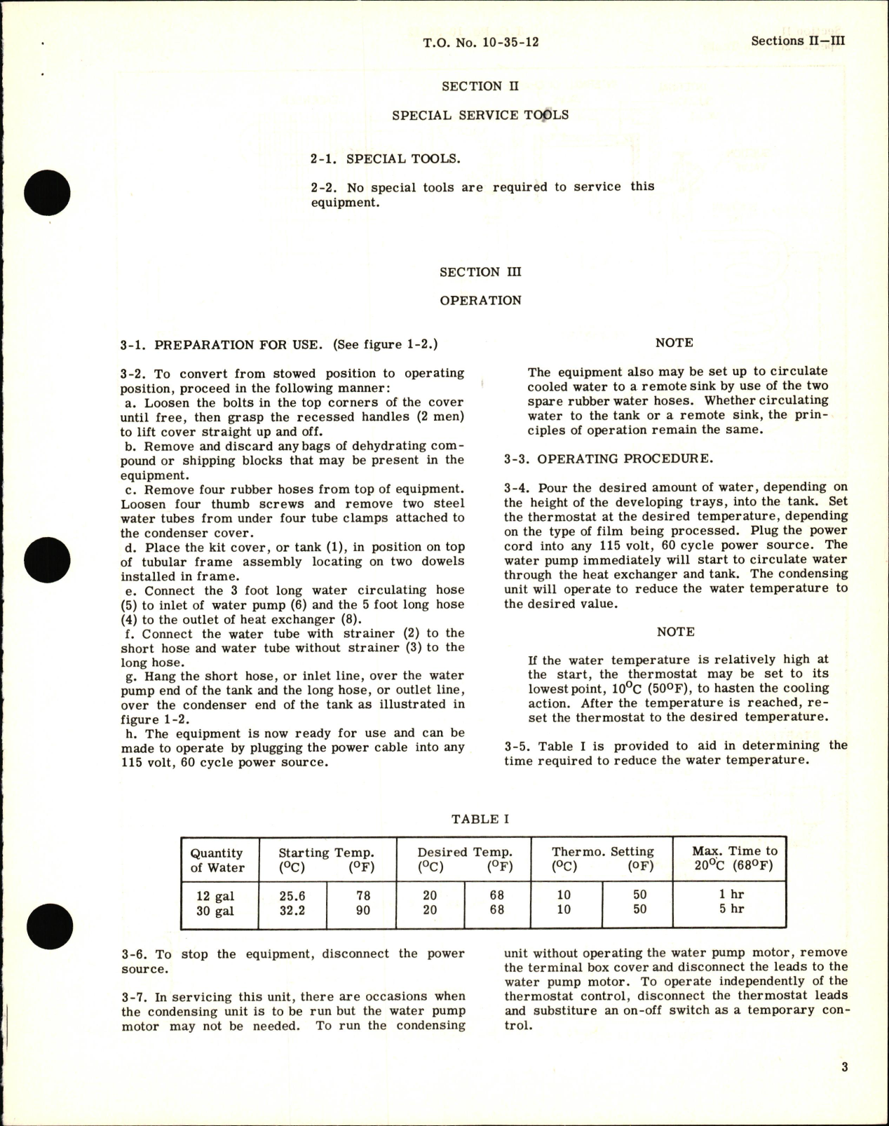 Sample page 7 from AirCorps Library document: Operation & Service Instructions for Refrigerated Water Bath Field Processing Photographic Kit Type N-9