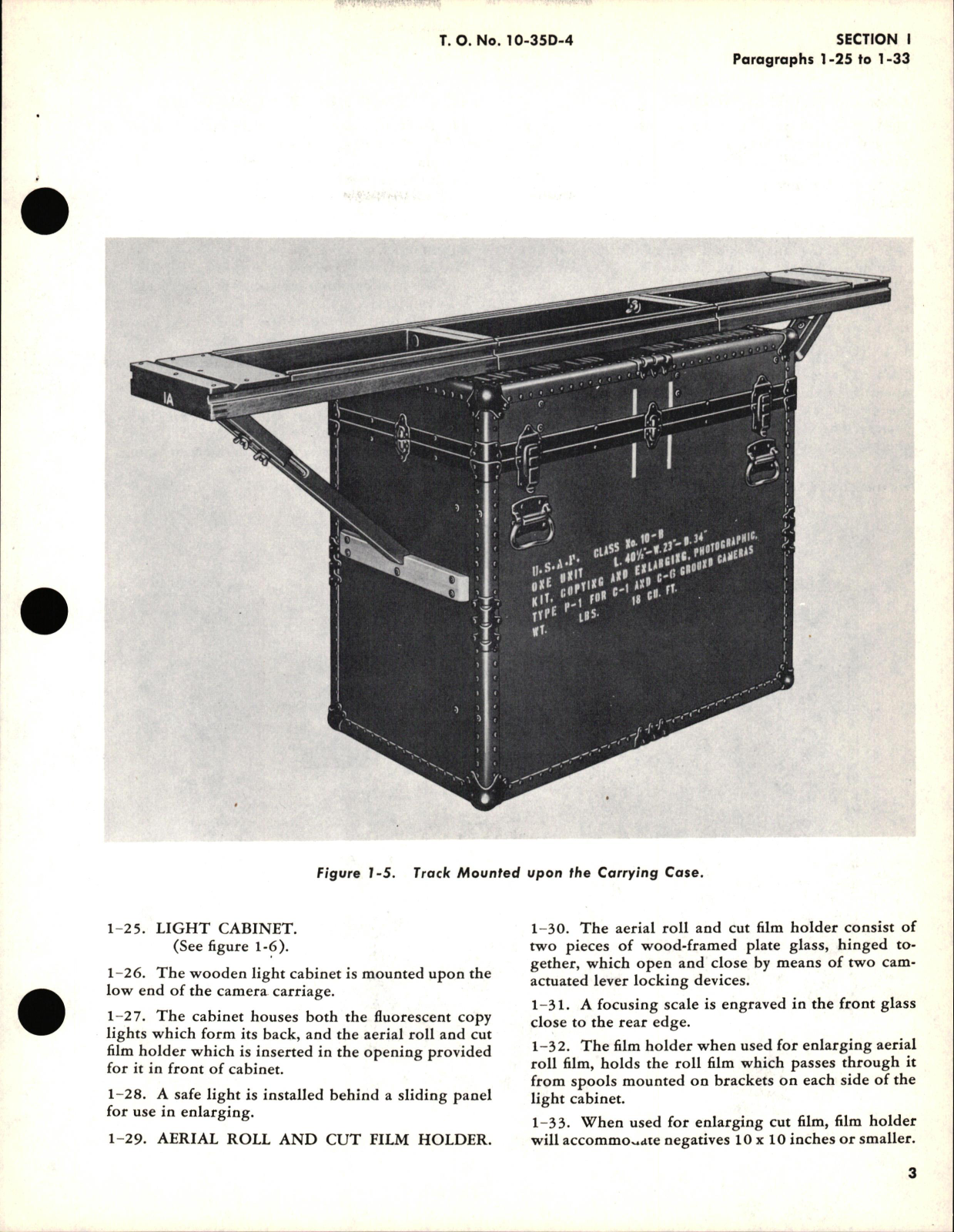 Sample page 7 from AirCorps Library document: Operating & Service Instructions for Type P-1 Photographic Copying and Enlarging Kit
