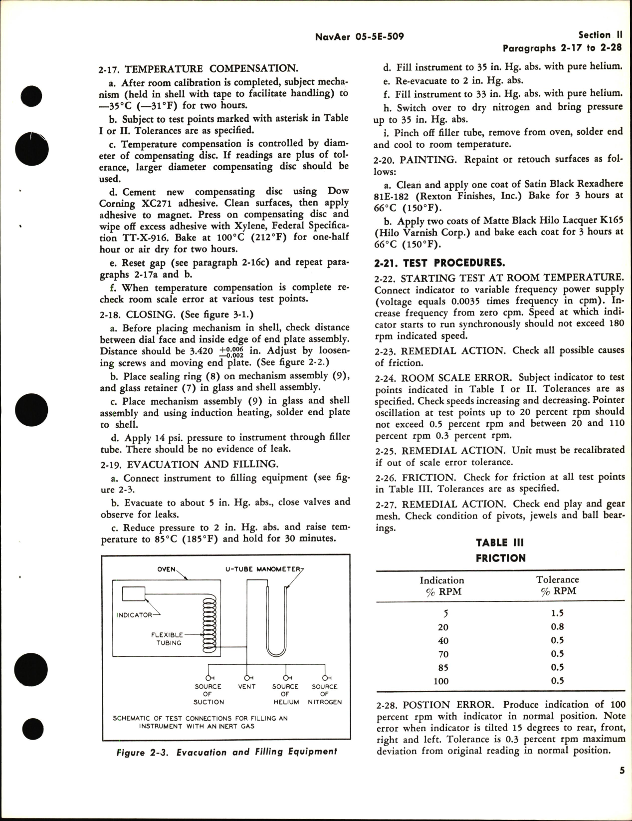 Sample page 5 from AirCorps Library document: Operation, Service, & Overhaul Instructions, with Parts Breakdown for Percent RPM Electric Tachometer Indicator Part No. 1559B-4-05