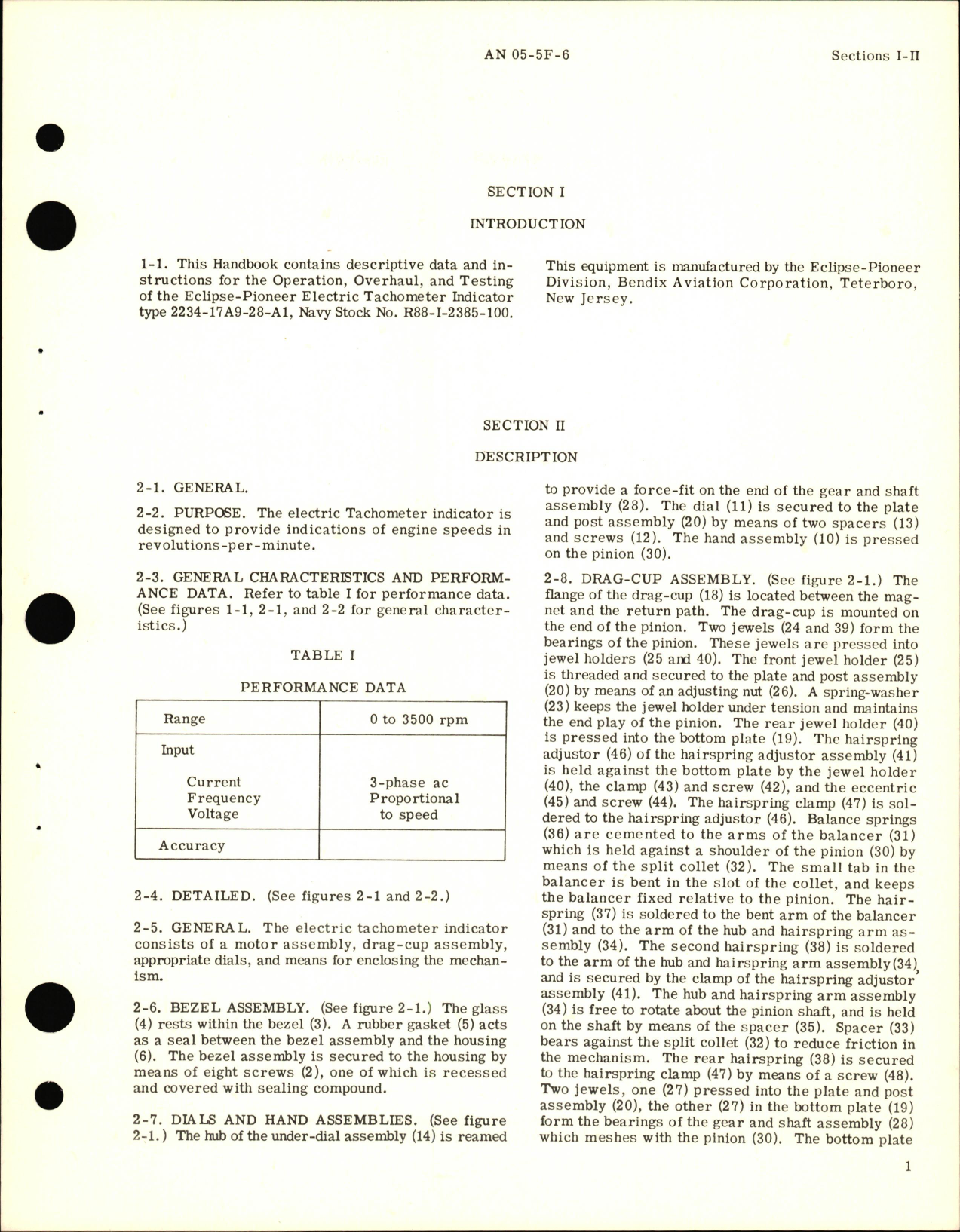 Sample page 5 from AirCorps Library document: Overhaul Instructions for Tachometer Indicator Part No. 2234-17A9-28-A1