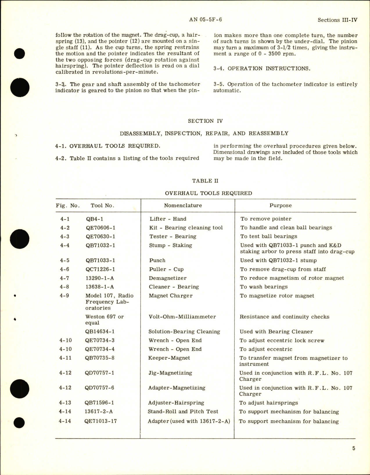 Sample page 9 from AirCorps Library document: Overhaul Instructions for Tachometer Indicator Part No. 2234-17A9-28-A1