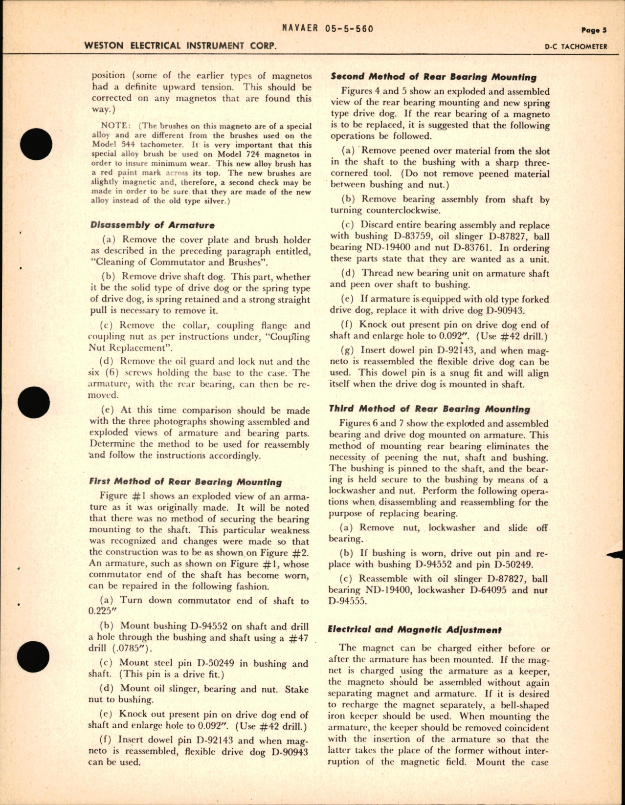 Sample page 7 from AirCorps Library document: General Service Inst for D-C Tachometer Magneto Model 724, Indicator Model 545