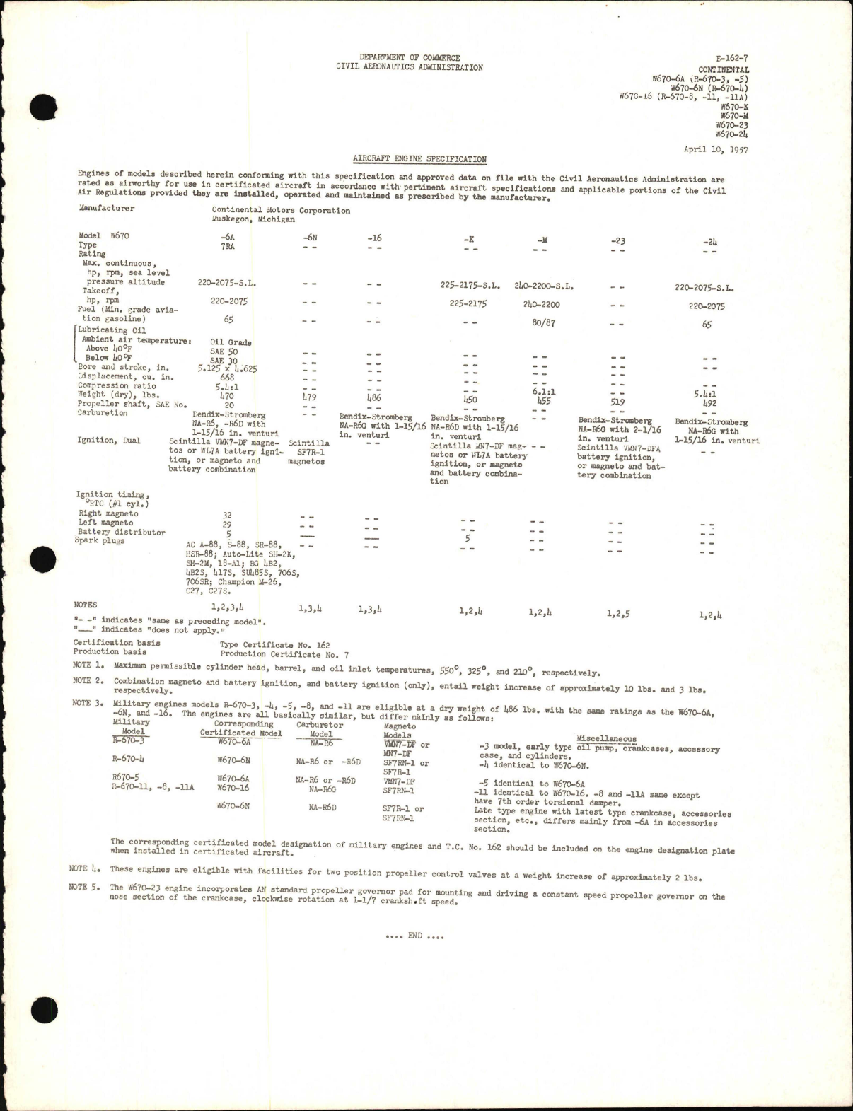 Sample page 1 from AirCorps Library document: W670-6A and R-670