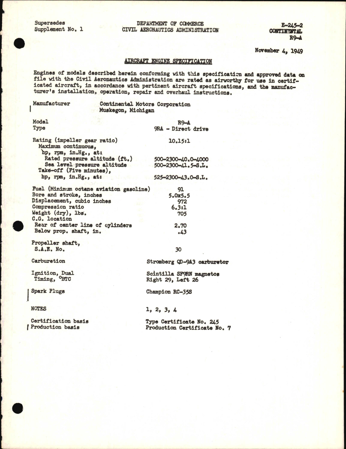 Sample page 1 from AirCorps Library document: R9-A