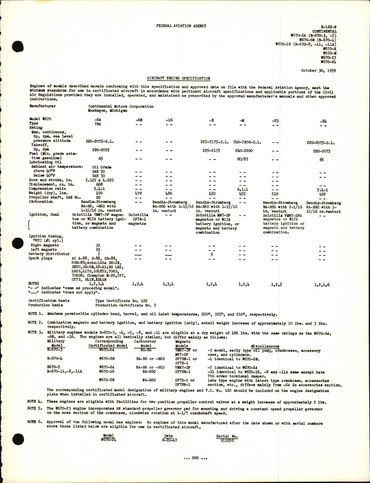 Sample page 1 from AirCorps Library document: W670 & R-670