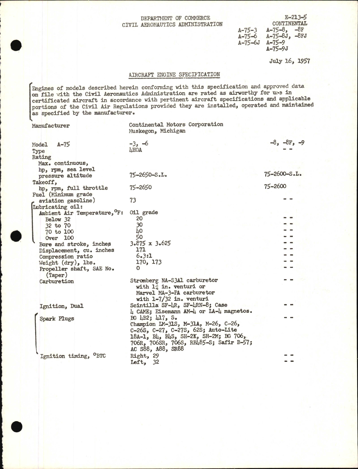 Sample page 1 from AirCorps Library document:  A-75-3