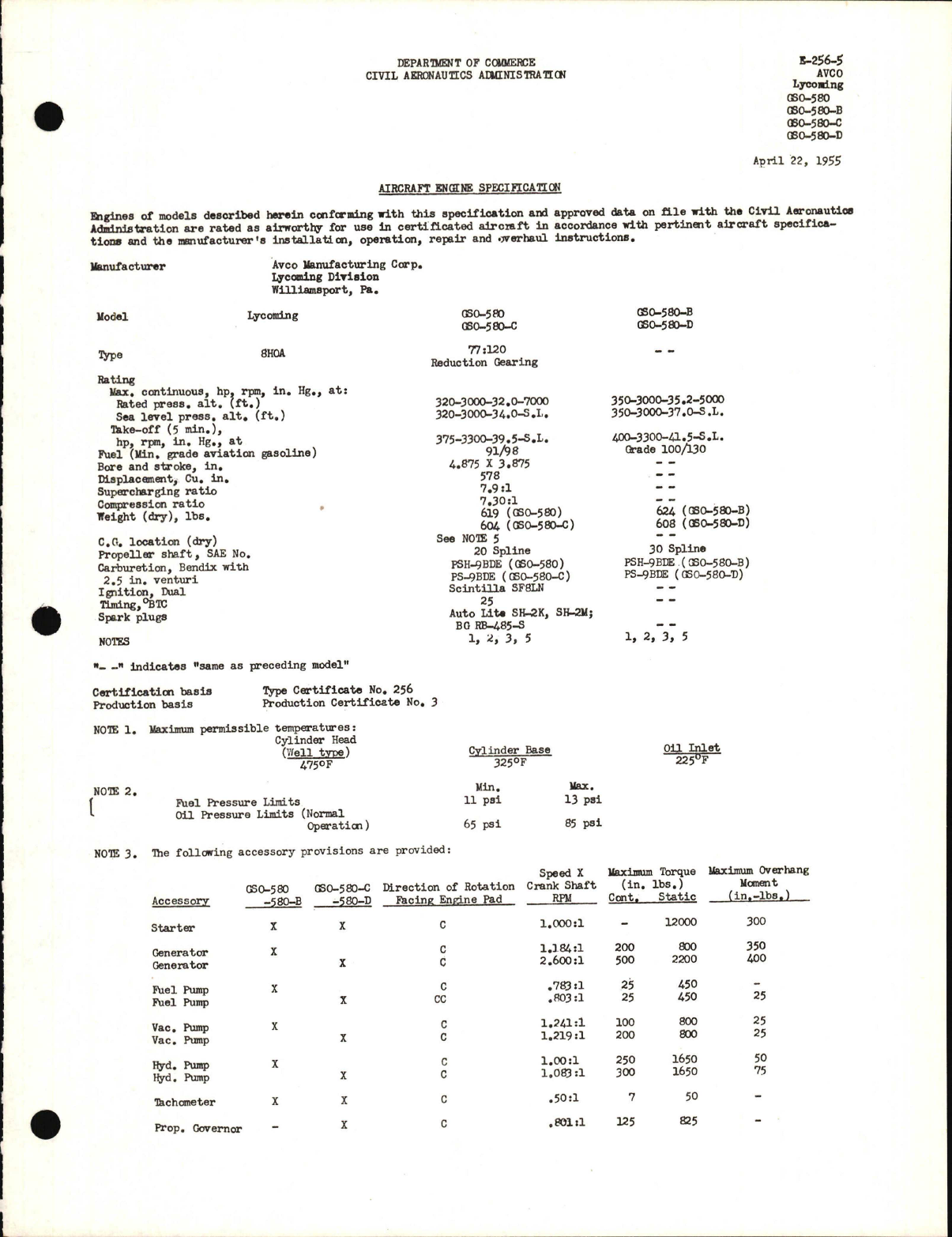 Sample page 1 from AirCorps Library document: GS0-580