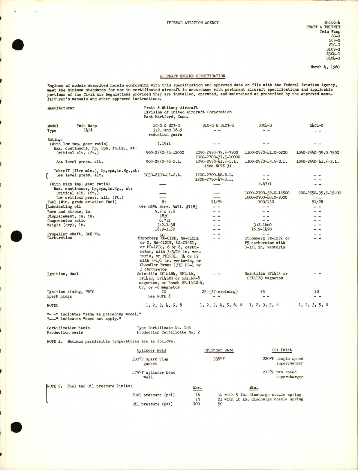 Sample page 1 from AirCorps Library document: SC-G, S1C, S3C4-G, S4C4-G Twin Wasp