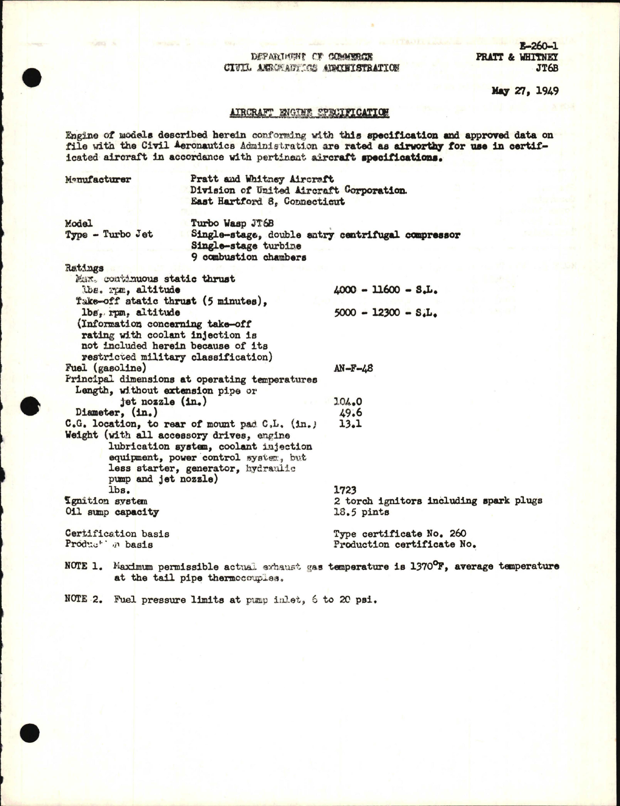 Sample page 1 from AirCorps Library document: JT6B