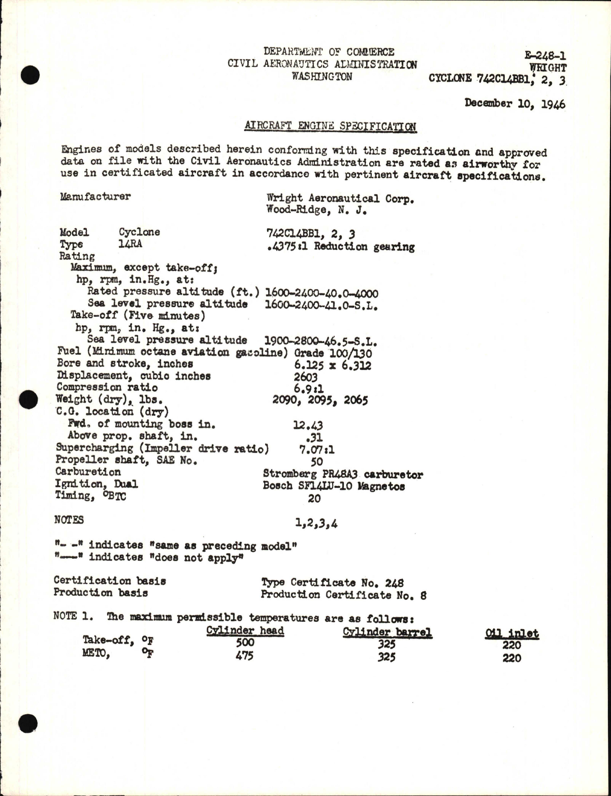 Sample page 1 from AirCorps Library document: 742C14BB1, 2, 3, Cyclone