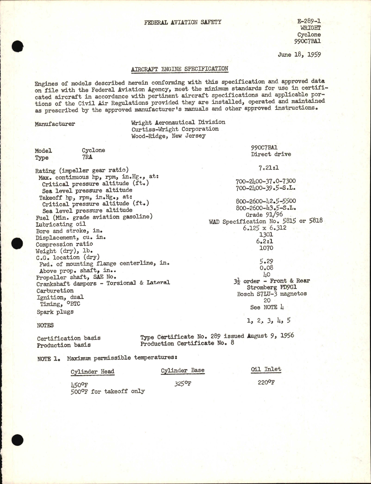 Sample page 1 from AirCorps Library document: 990C7BA1 Cyclone