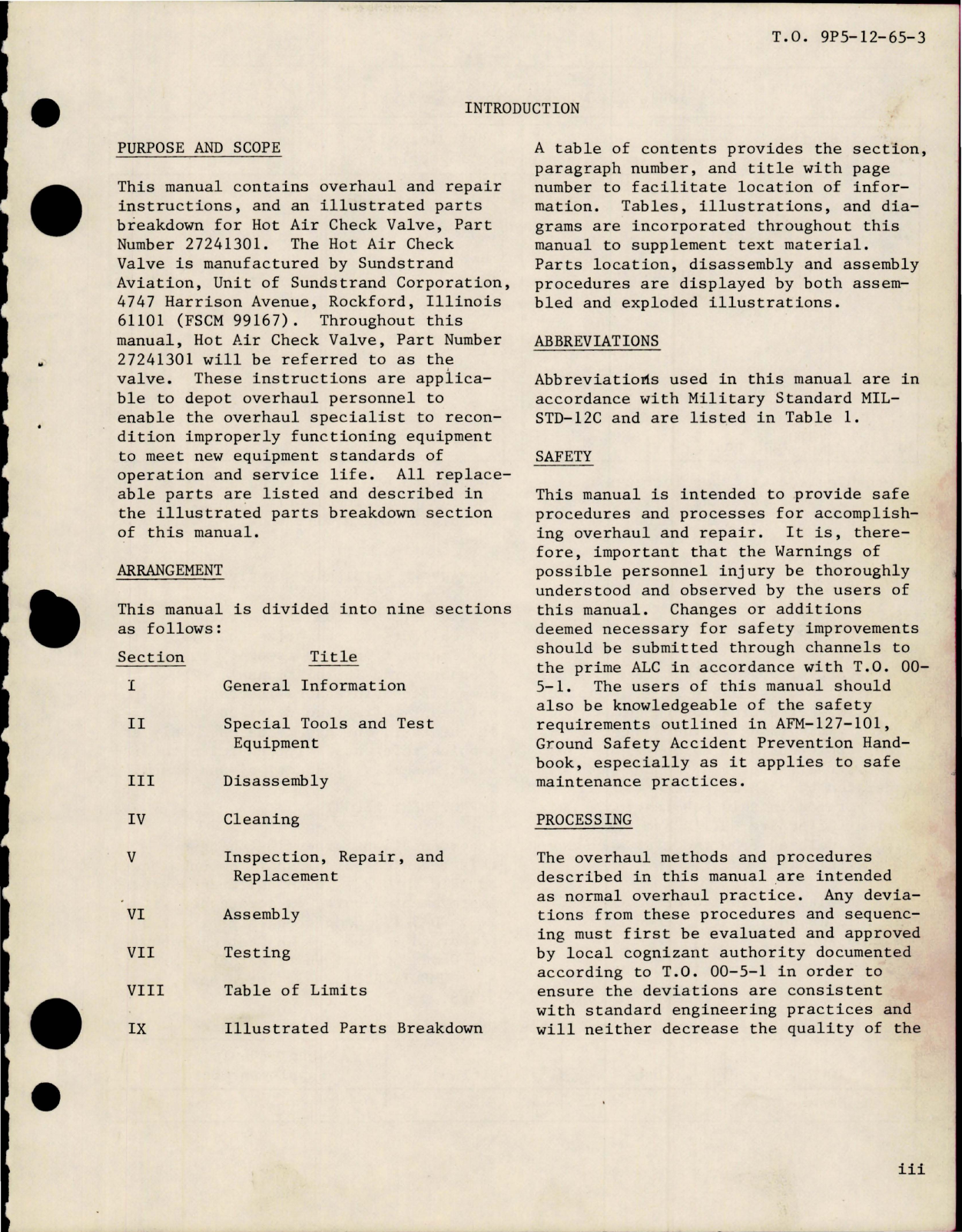 Sample page 5 from AirCorps Library document: Overhaul Instructions with Illustrated Parts Breakdown for Hot Air Check Valve - Part 27241301