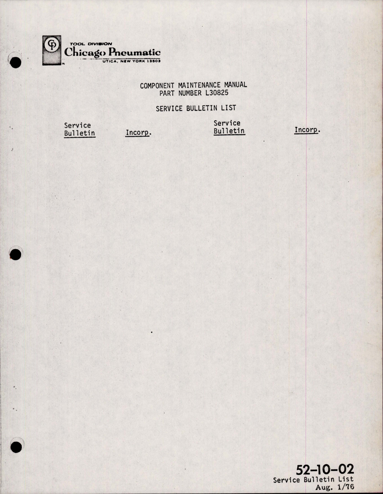 Sample page 5 from AirCorps Library document: Maintenance Manual for Air Motor - Part L30825-501 and L30825-502