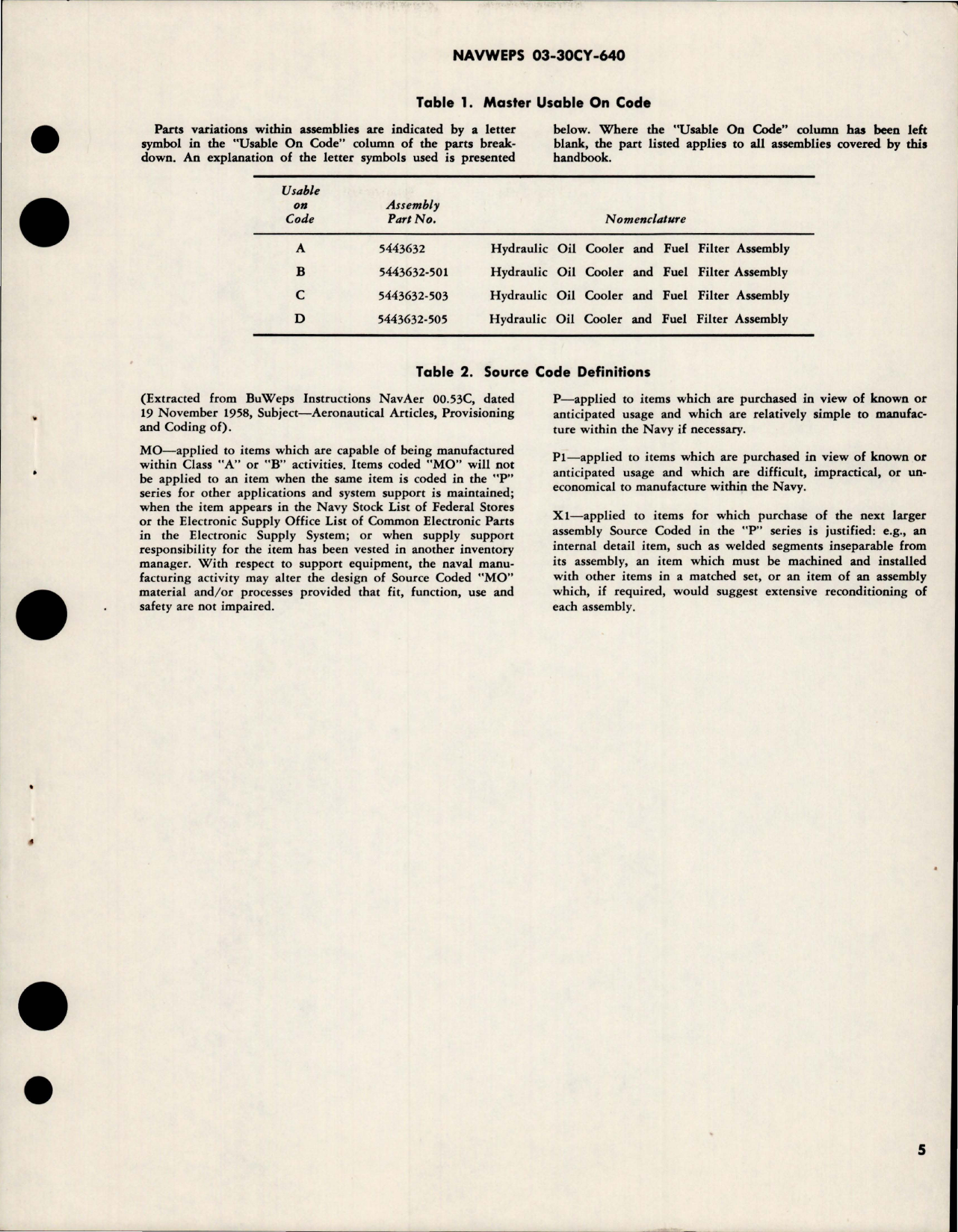 Sample page 5 from AirCorps Library document: Overhaul Instructions with Parts for Hydraulic Oil Cooler and Fuel Filter Assembly 
