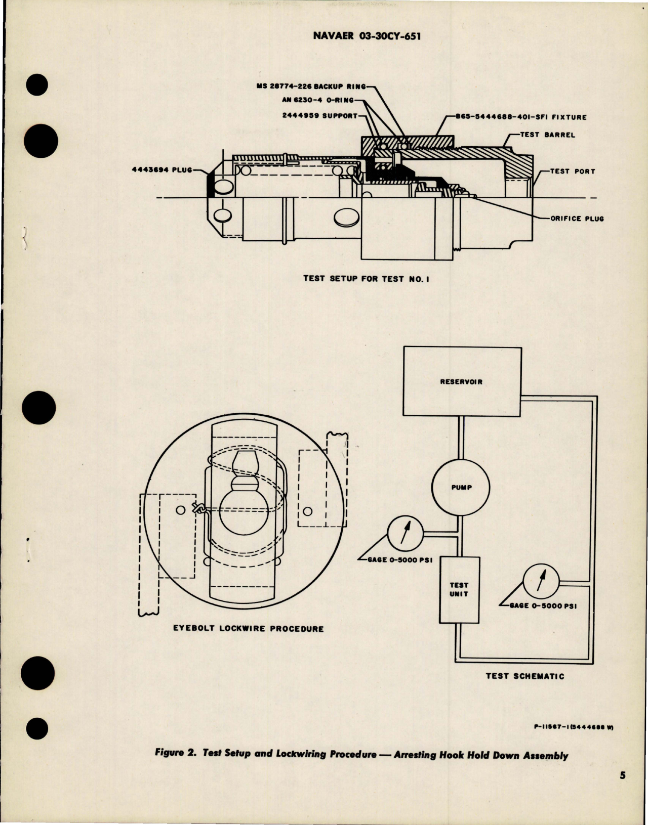 Sample page 5 from AirCorps Library document: Overhaul Instructions with Parts for Arresting Hook Hold Down Assembly