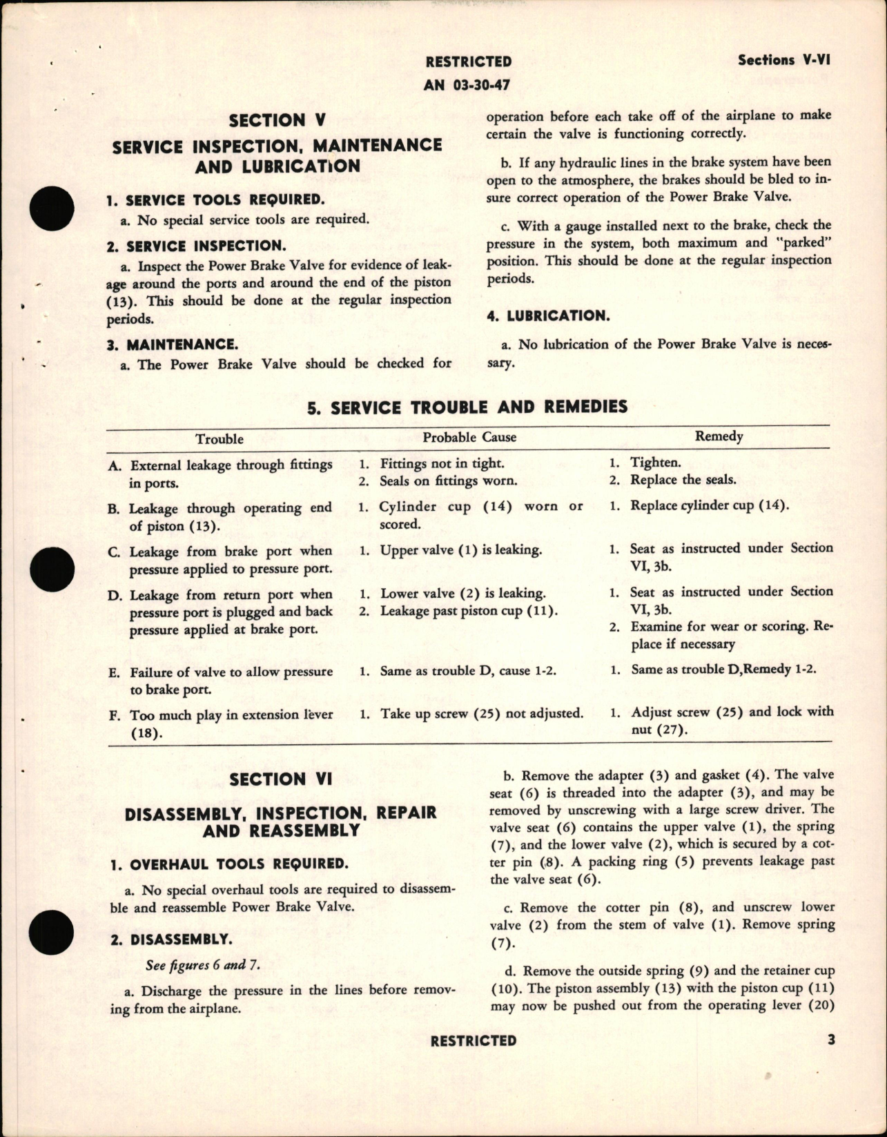 Sample page 7 from AirCorps Library document: Instructions with Parts Catalog for Power Brake Valves 402286 Series