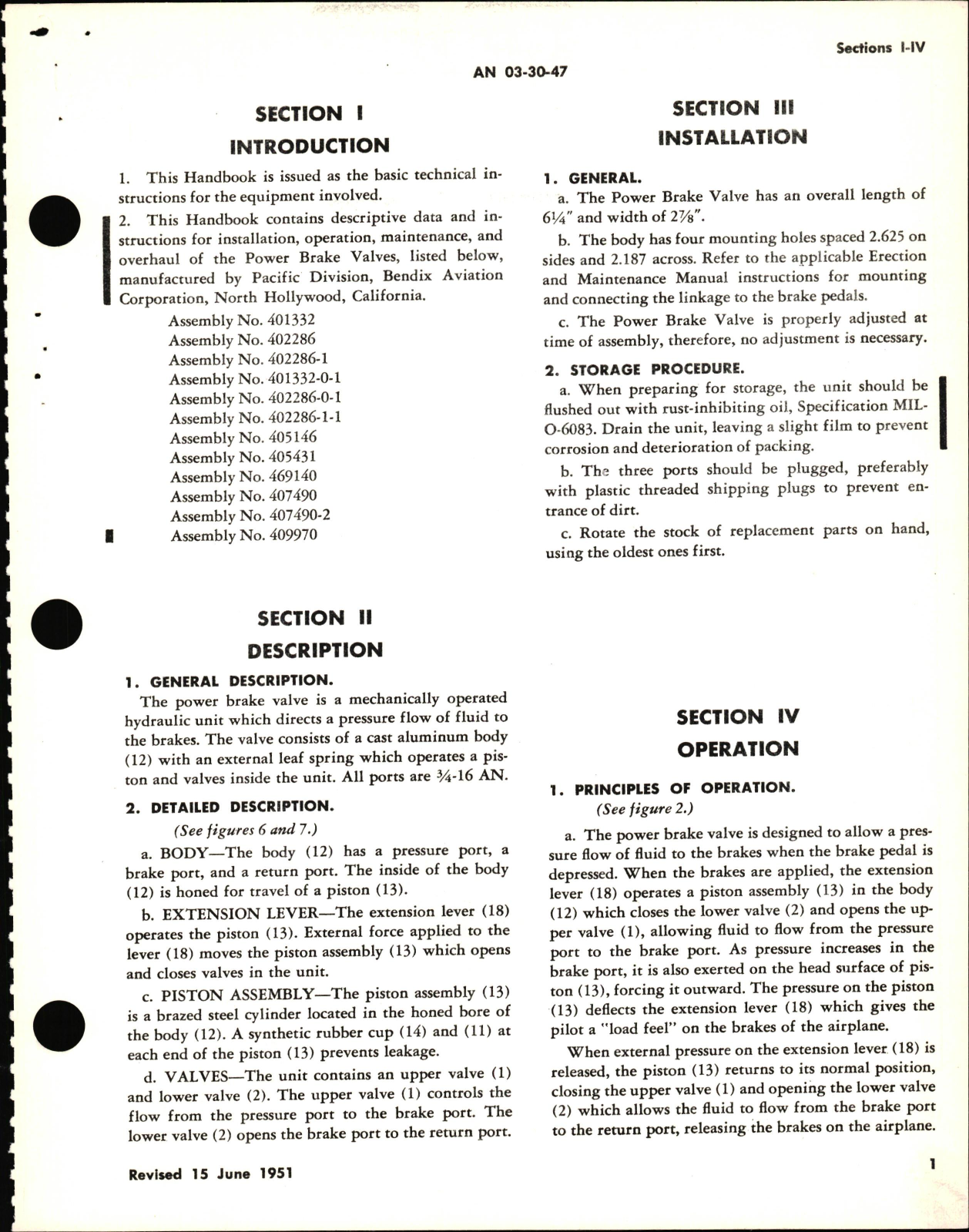 Sample page 5 from AirCorps Library document: Operation, Service, & Overhaul Instructions with Parts Catalog for Power Brake Valves