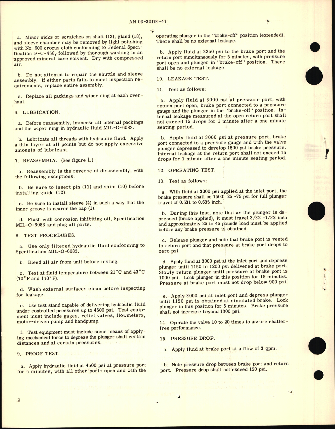 Sample page 2 from AirCorps Library document: Overhaul Instructions with Parts Breakdown for Brake Valve PN 8550A