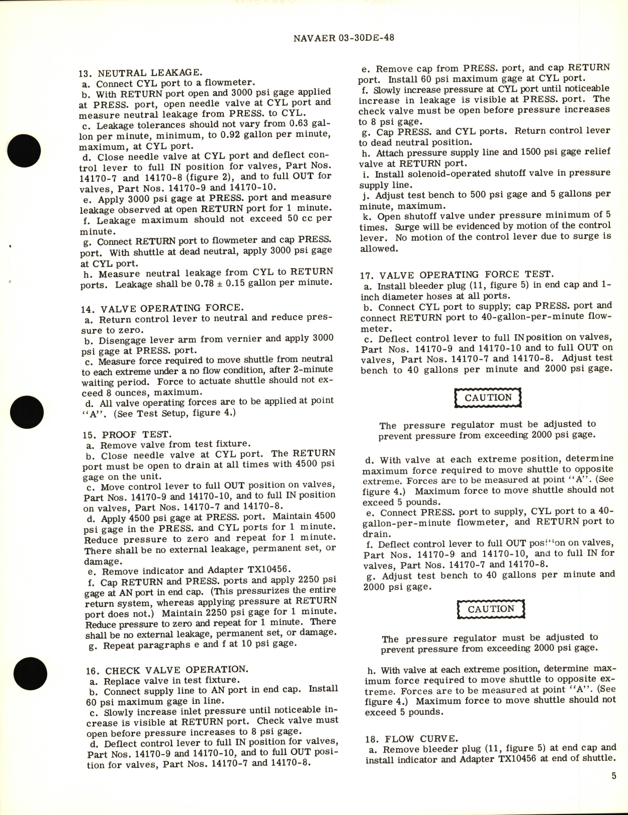 Sample page 5 from AirCorps Library document: Overhaul Instructions with Parts Breakdown for Hydraulic Servo Control Valve Assembly PN 14170-7, 14170-8, 14170-9, and 14170-10