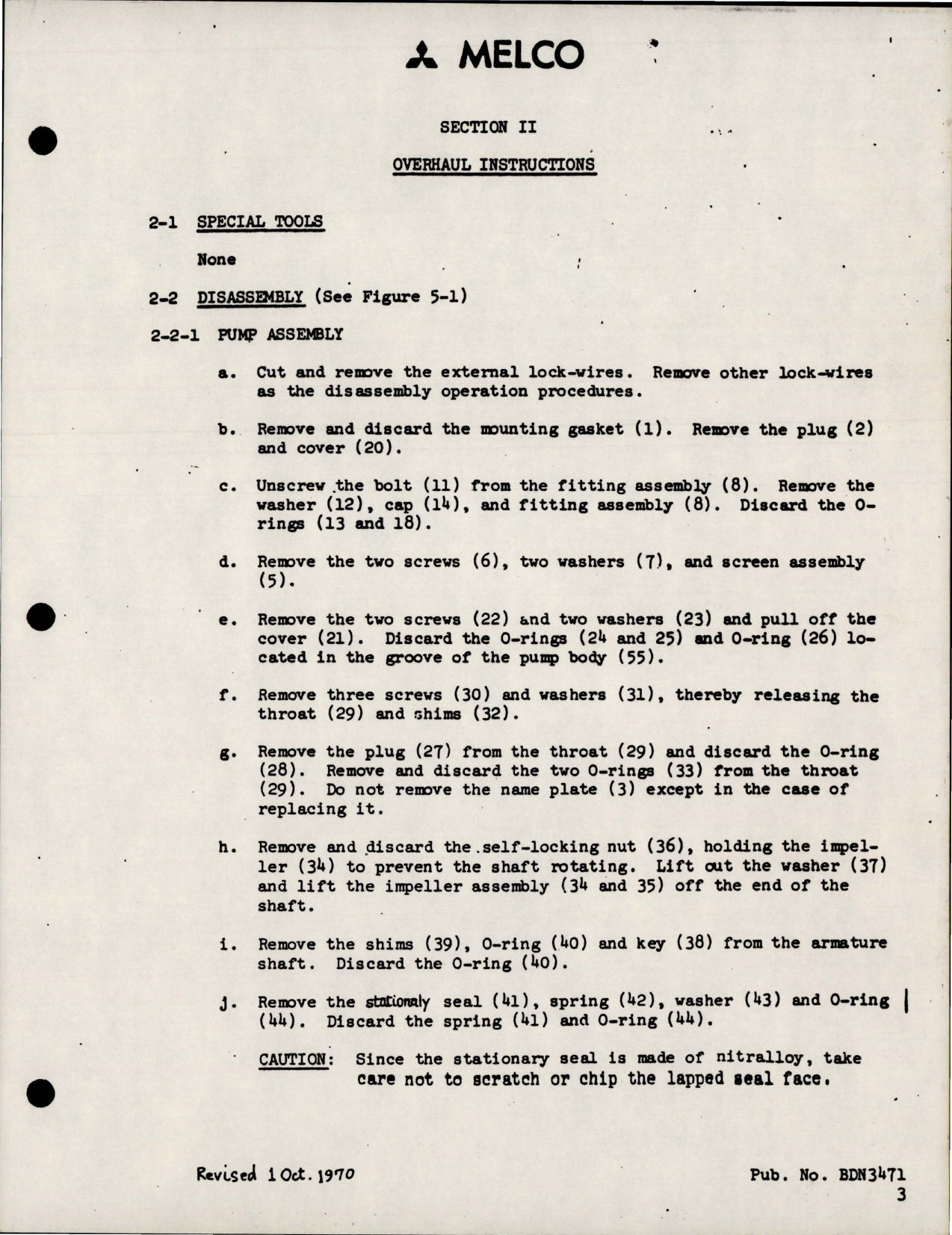 Sample page 5 from AirCorps Library document: Overhaul Instructions with Parts Breakdown for Fuel Booster Pump Assembly - Part 125027-100