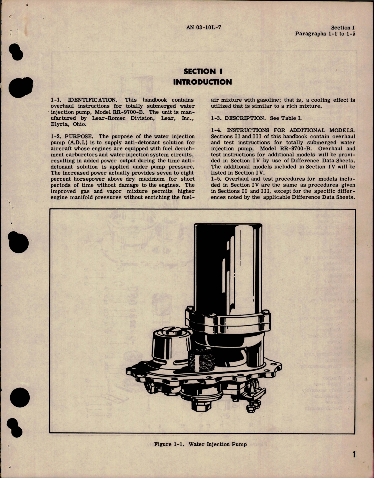 Sample page 5 from AirCorps Library document: Overhaul Instructions for Totally Submerged Water Injection Pump - Model RR-9700-B