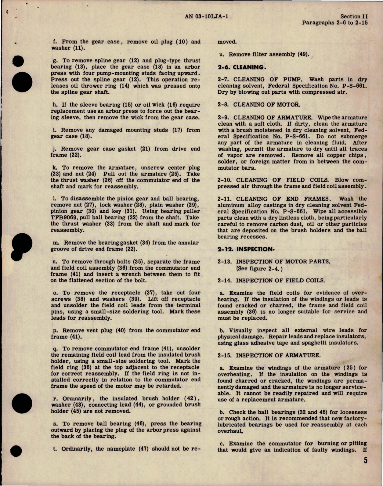 Sample page 9 from AirCorps Library document: Overhaul Instructions for Electric Motor Driven Water Injection Pumps - Series 7900