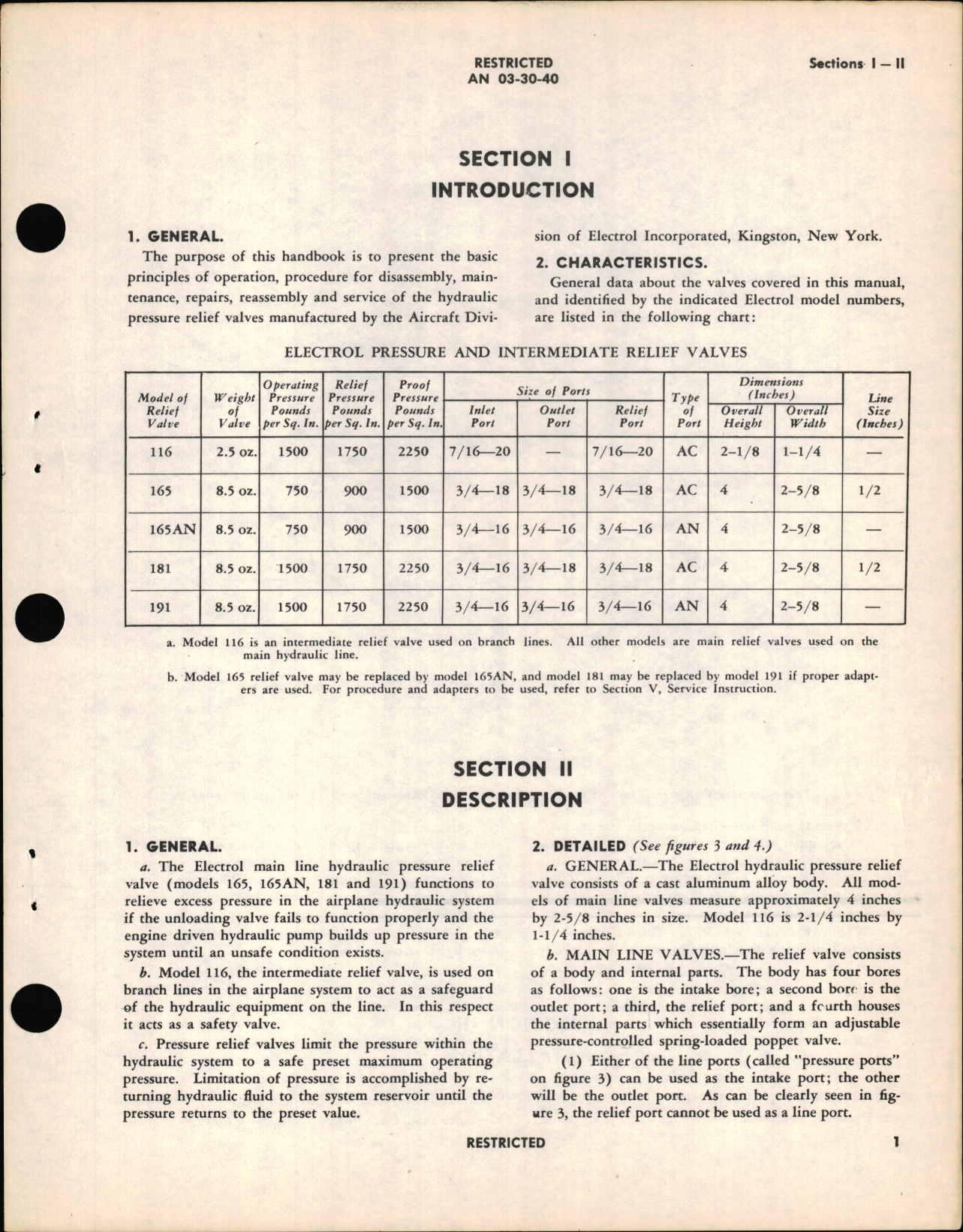 Sample page 5 from AirCorps Library document: Instructions with Parts Catalog for Pressure Relief and Intermediate Valve