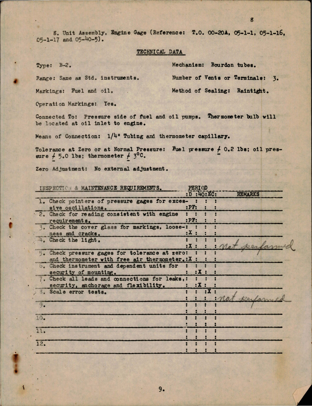Sample page 9 from AirCorps Library document: Air Corps Technical School - Inspection Guide for Aircraft Instruments