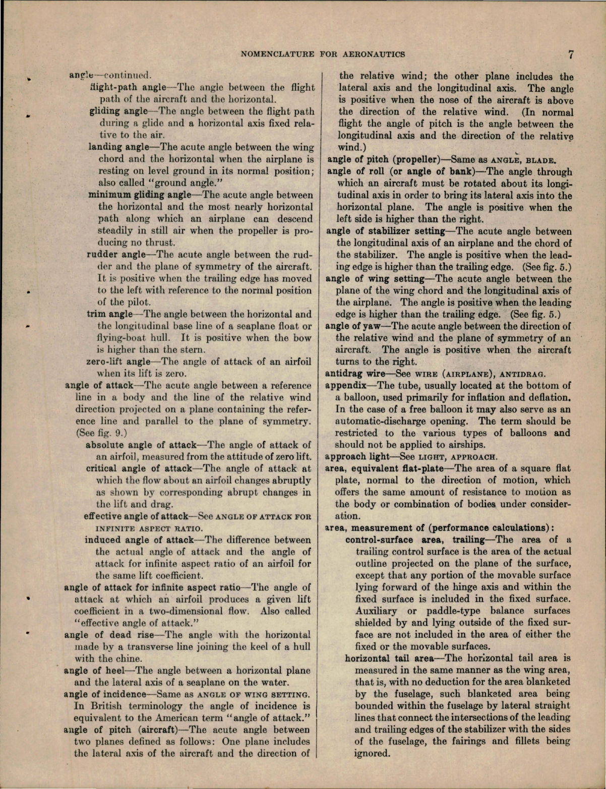 Sample page 7 from AirCorps Library document: Airplane Nomenclature