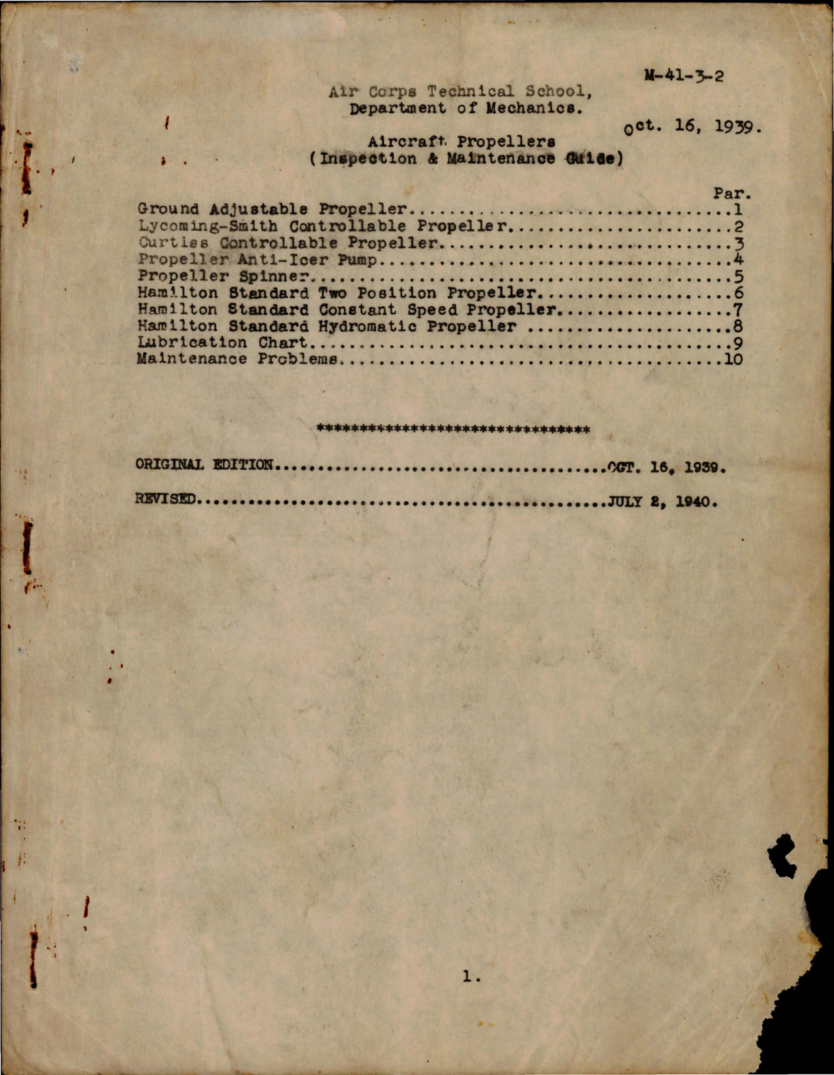 Sample page 1 from AirCorps Library document: Inspection and Maintenance Guide for Aircraft Propellers