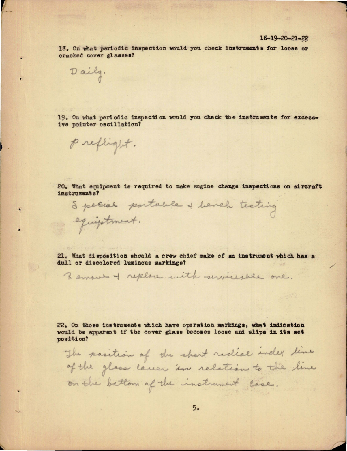 Sample page 5 from AirCorps Library document: Study Assignment & Questionnaire for Aircraft Instruments