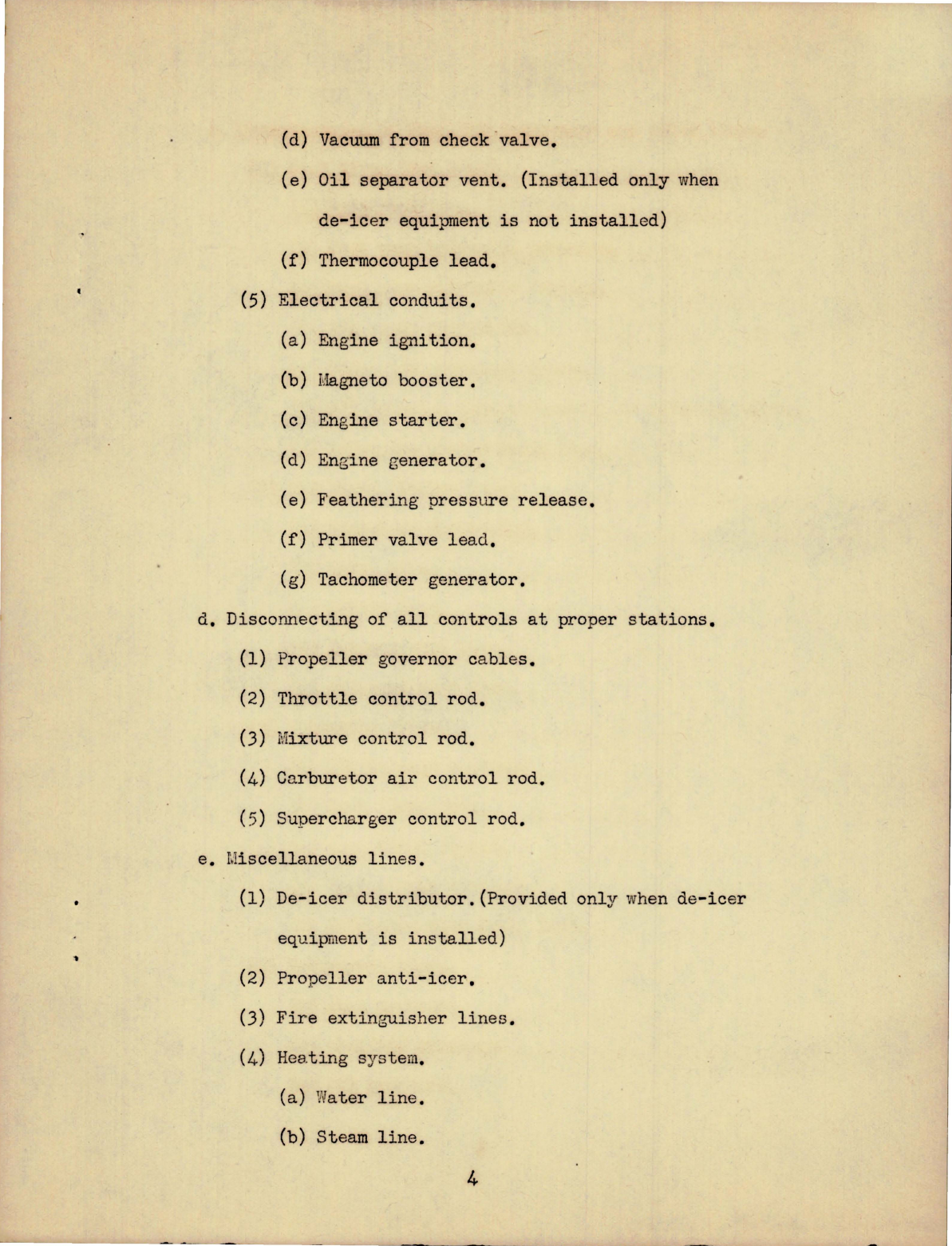 Sample page 5 from AirCorps Library document: Project Guide for Power Plant Installation and Operation for Removal of R-2600-9 Engine and Mount from the B-25 