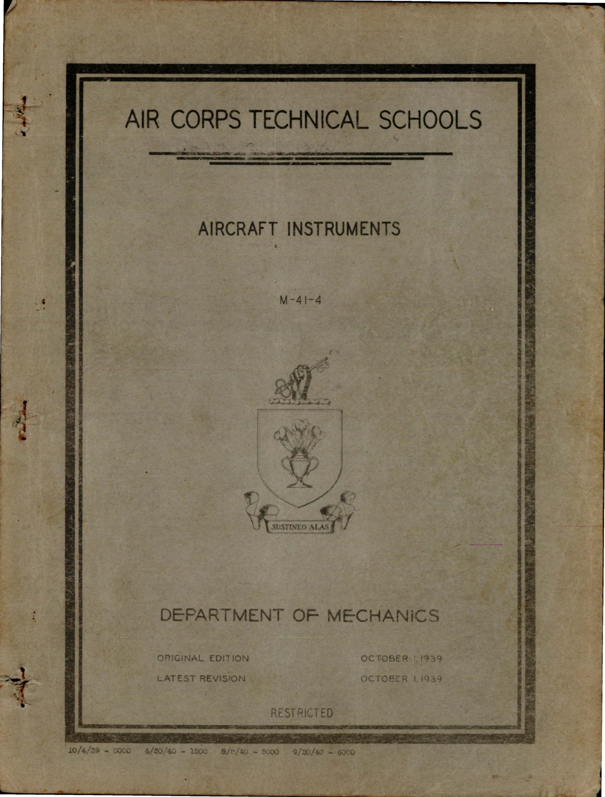 Sample page 1 from AirCorps Library document: Air Corps Technical Schools - Aircraft Instruments