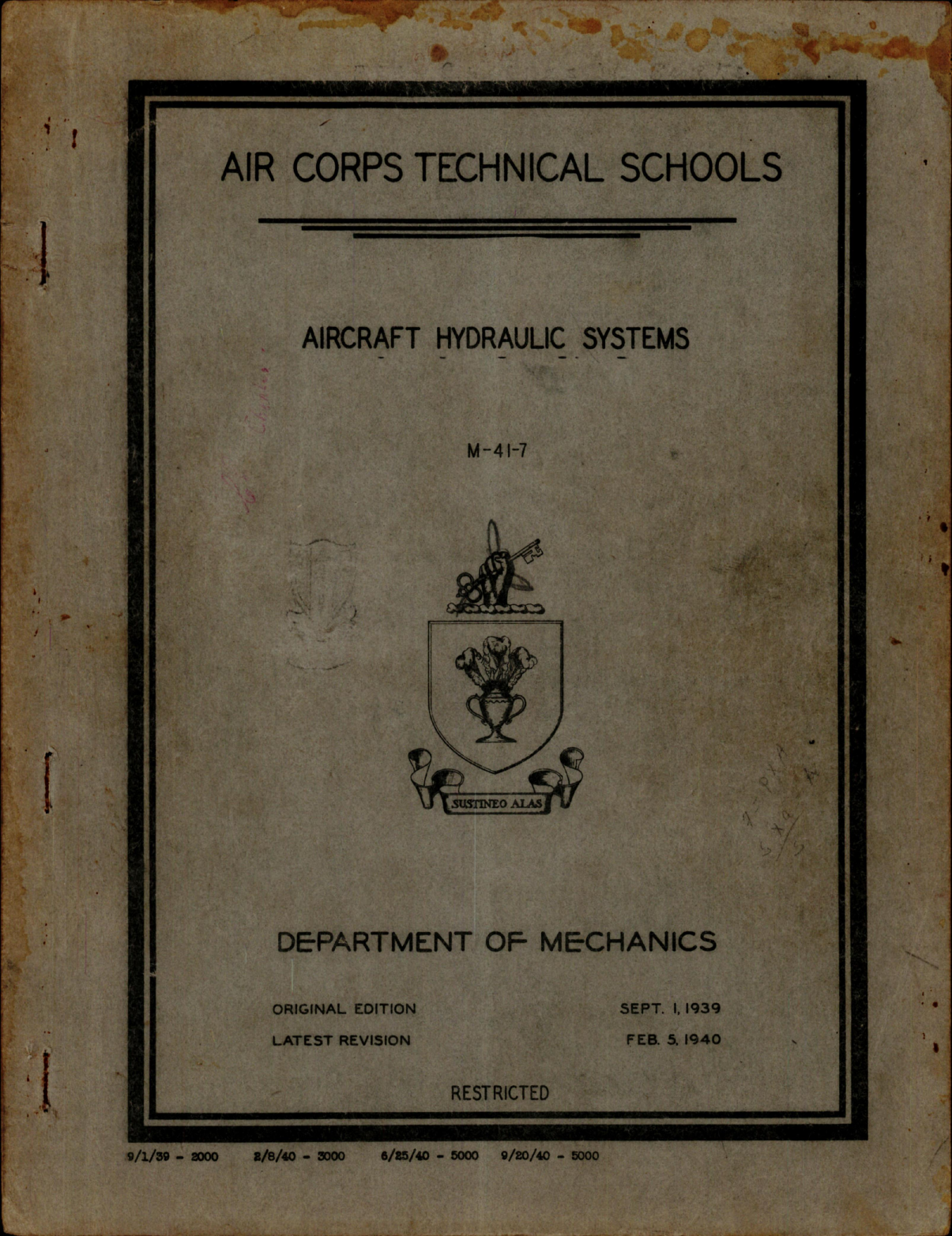 Sample page 1 from AirCorps Library document: Air Corps Technical Schools - Aircraft Hydraulic Systems