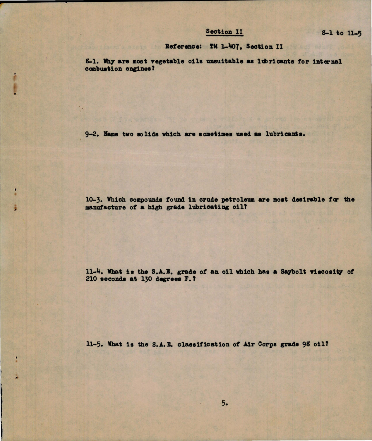 Sample page 5 from AirCorps Library document: Study Guide for Aircraft Induction, Fuel & Oil Systems