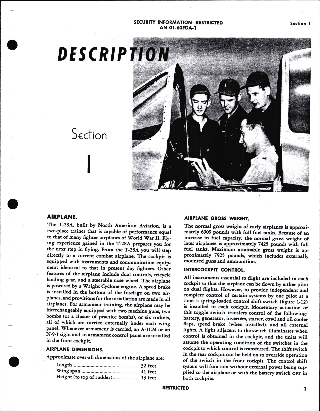 Sample page 7 from AirCorps Library document: Flight Handbook for the USAF Series T-28A Aircraft