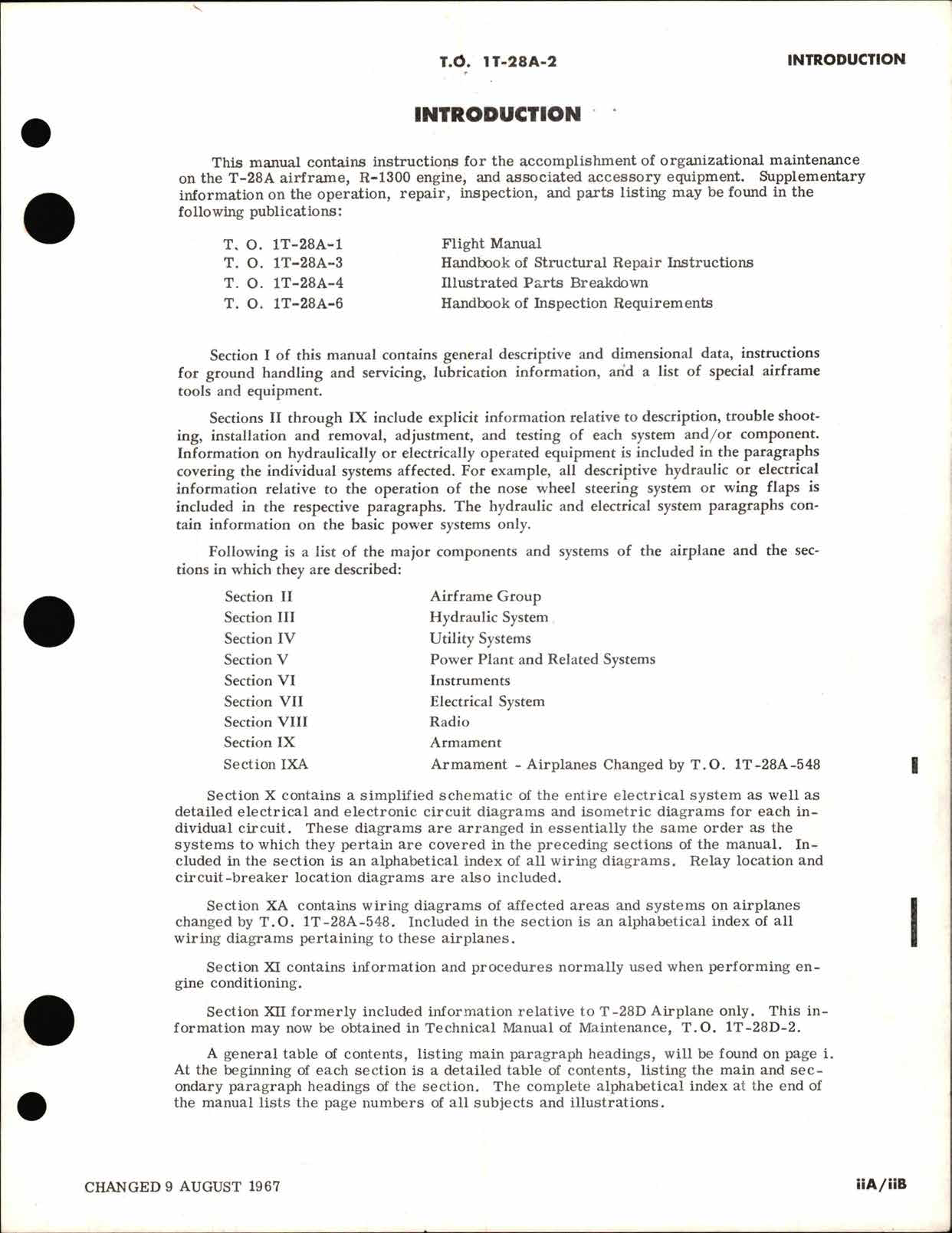 Sample page 7 from AirCorps Library document: Maintenance Manual for USAF Series T-28A Aircraft