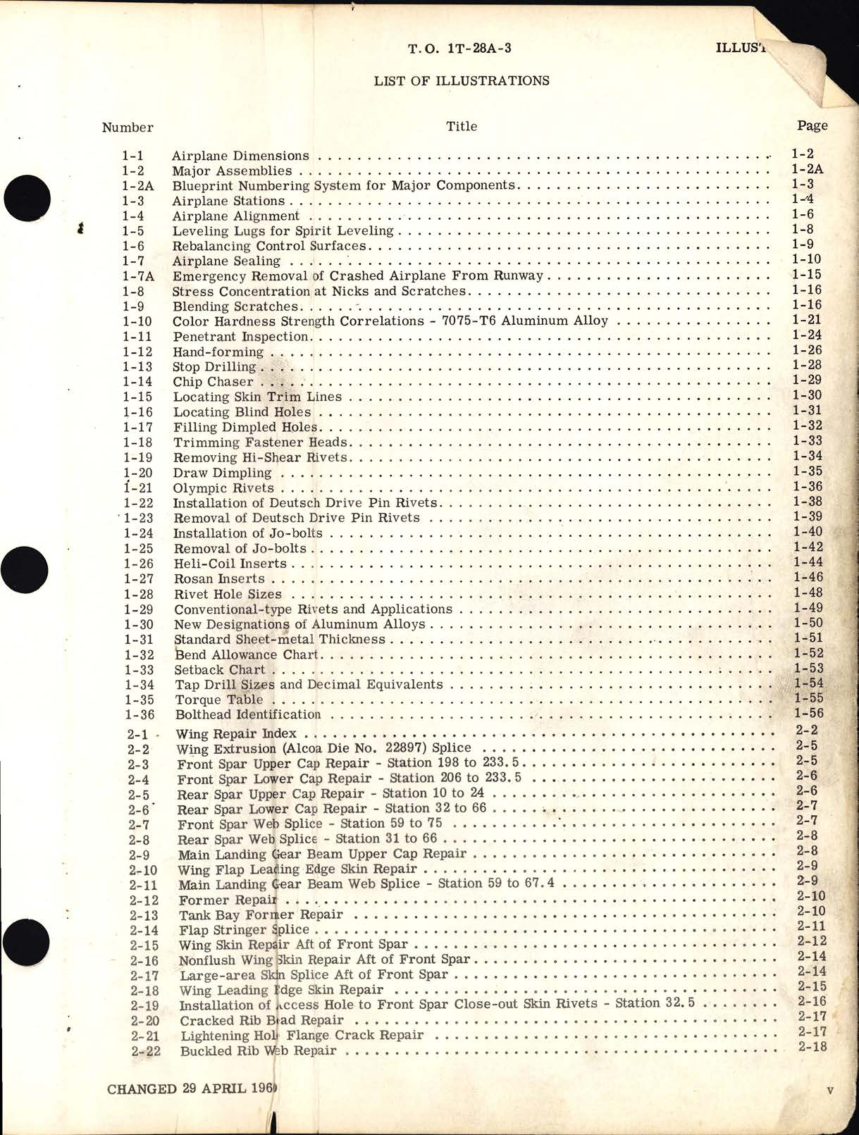 Sample page 7 from AirCorps Library document: Structural Repair Manual for T-28A