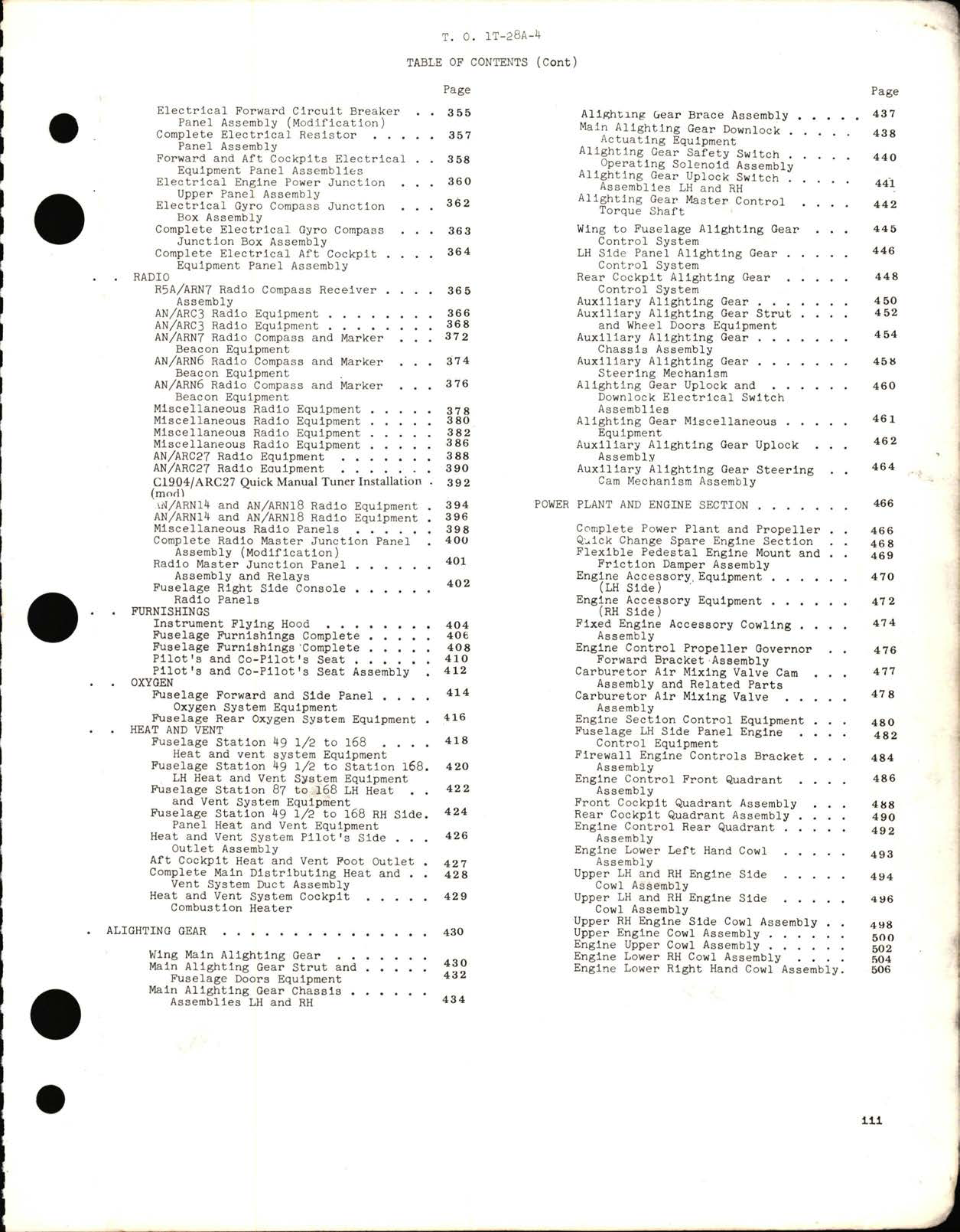 Sample page 5 from AirCorps Library document: Illustrated Parts Breakdown for USAF Series T-28A